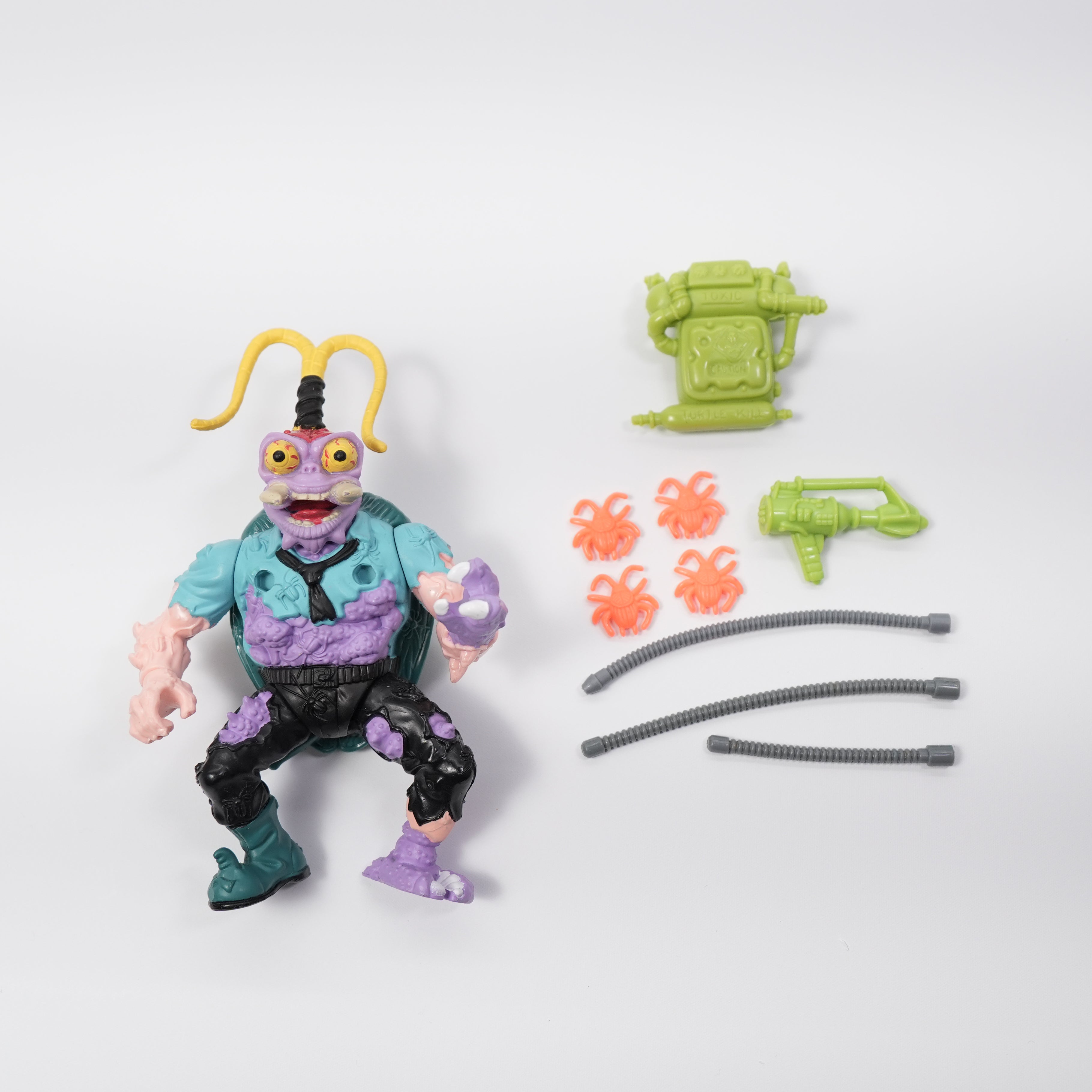 1990 Scumbug TMNT Complete with Figure, Accessories, and Unpunched Cardback