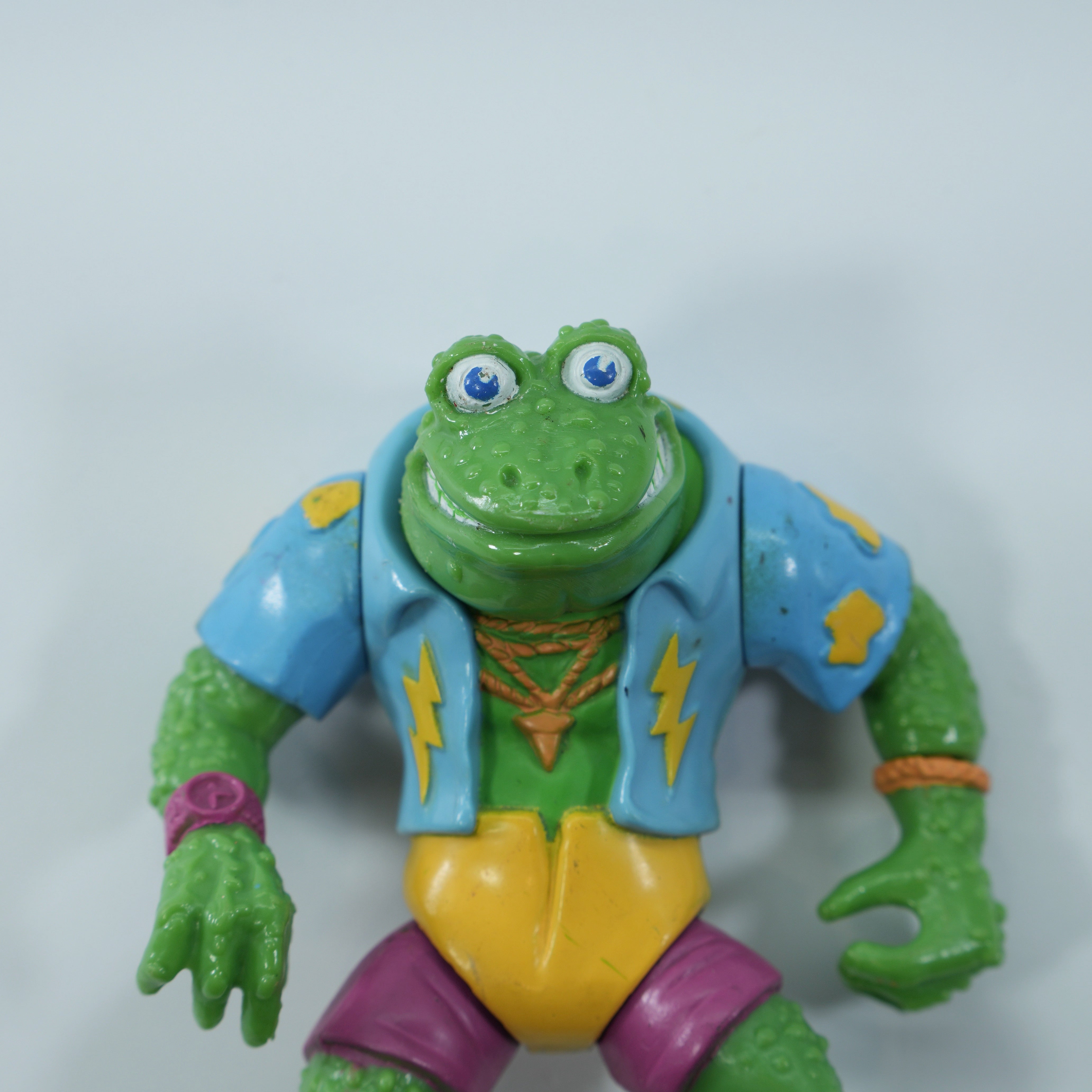 1989 Genghis Frog TMNT Complete with Figure, Accessories, and Full Cardback