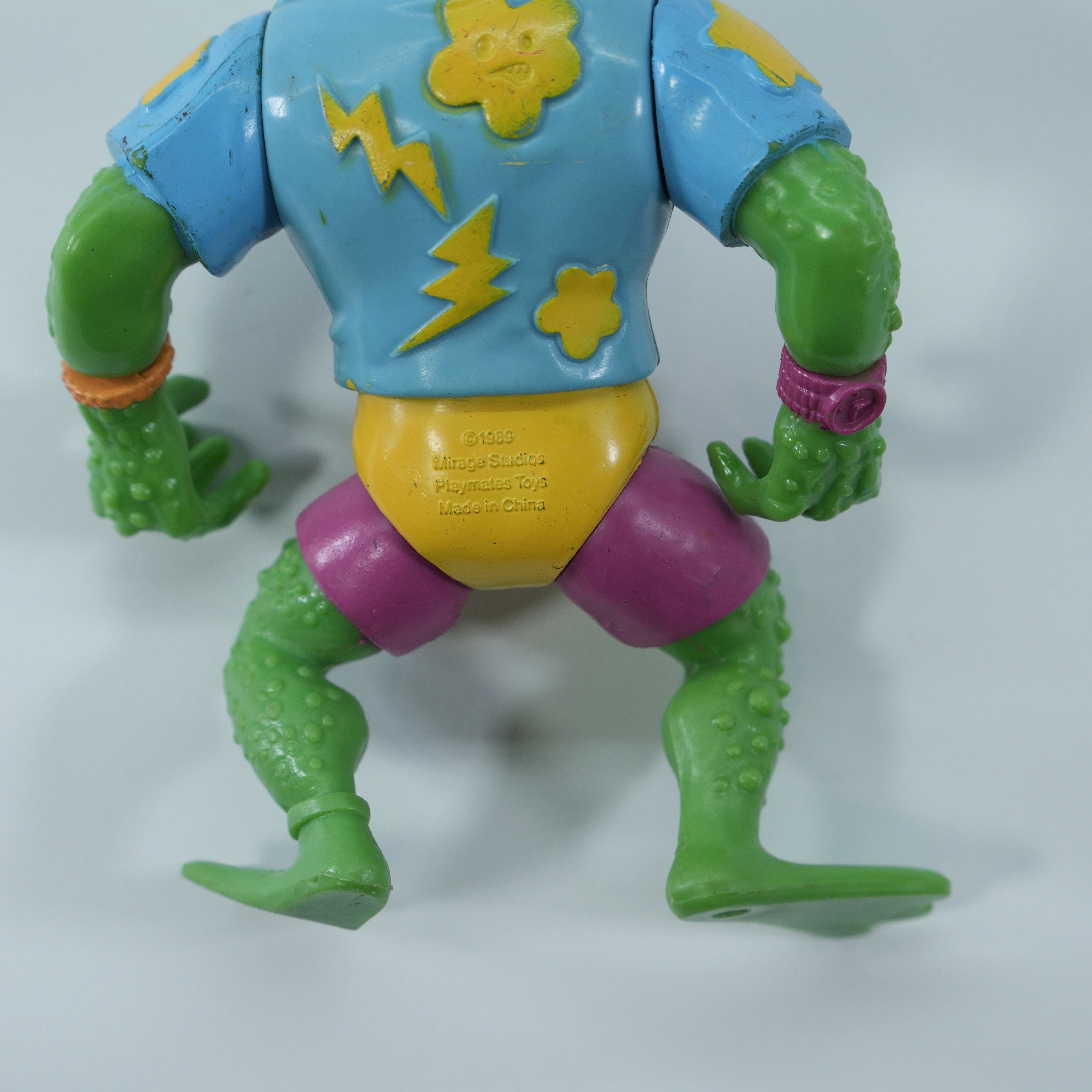 1989 Genghis Frog TMNT Complete with Figure, Accessories, and Full Cardback