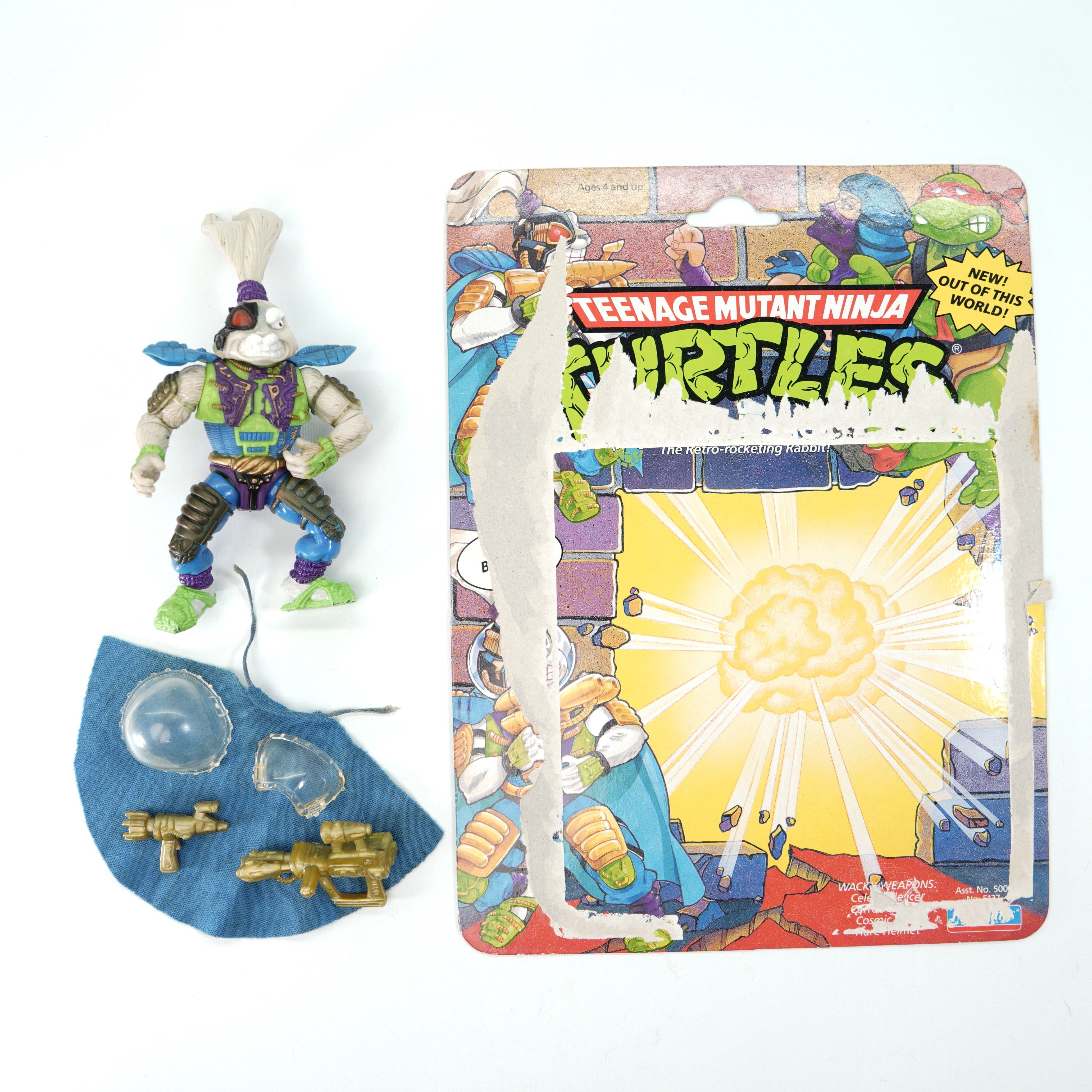 1991 Space Usagi TMNT Complete with Figure, Accessories, and Full Cardback