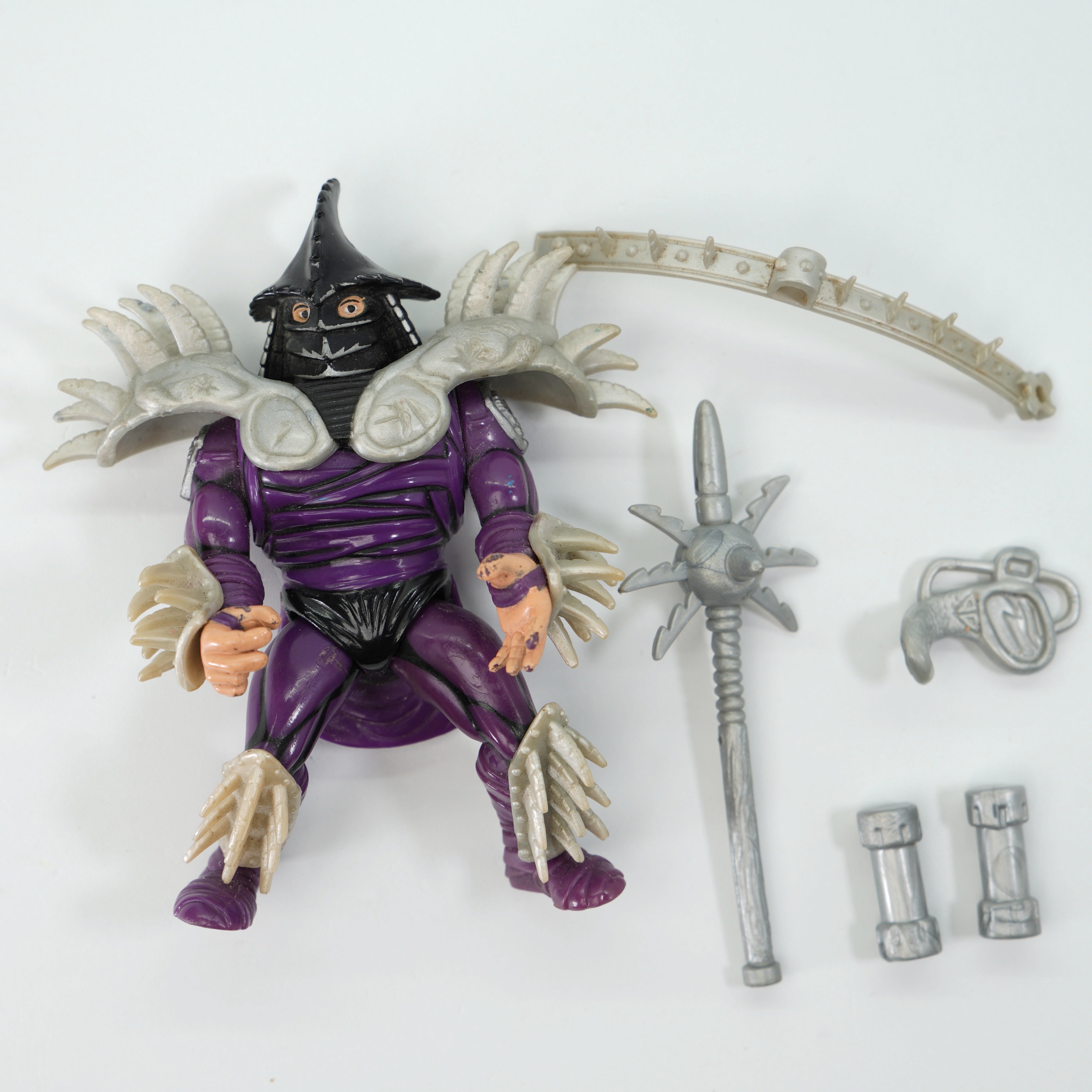 1991 Super Shredder TMNT Complete with Figure, Accessories, and Unpunched Cardback