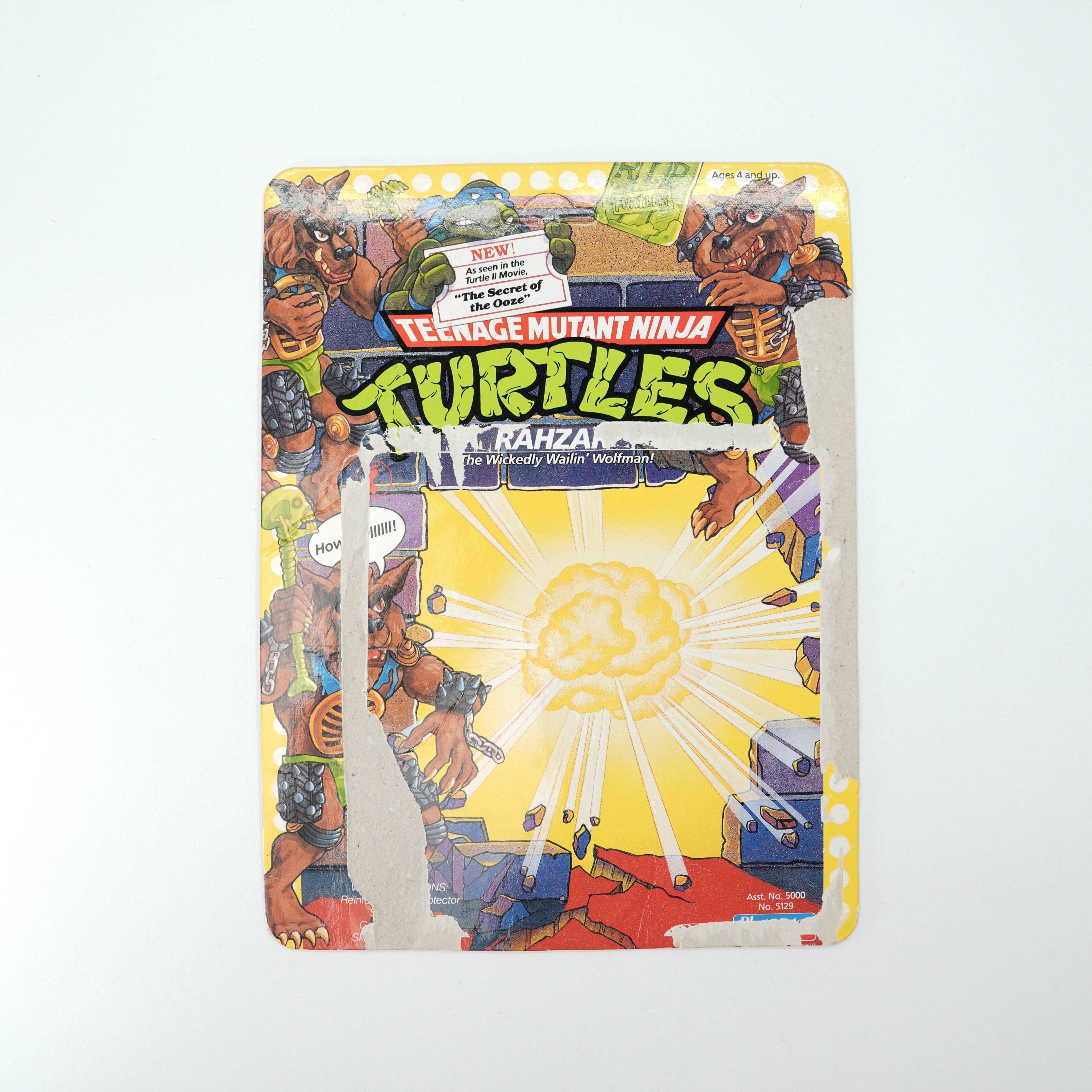 1991 Rahzar TMNT Complete with Figure, Accessories, and Unpunched Cardback