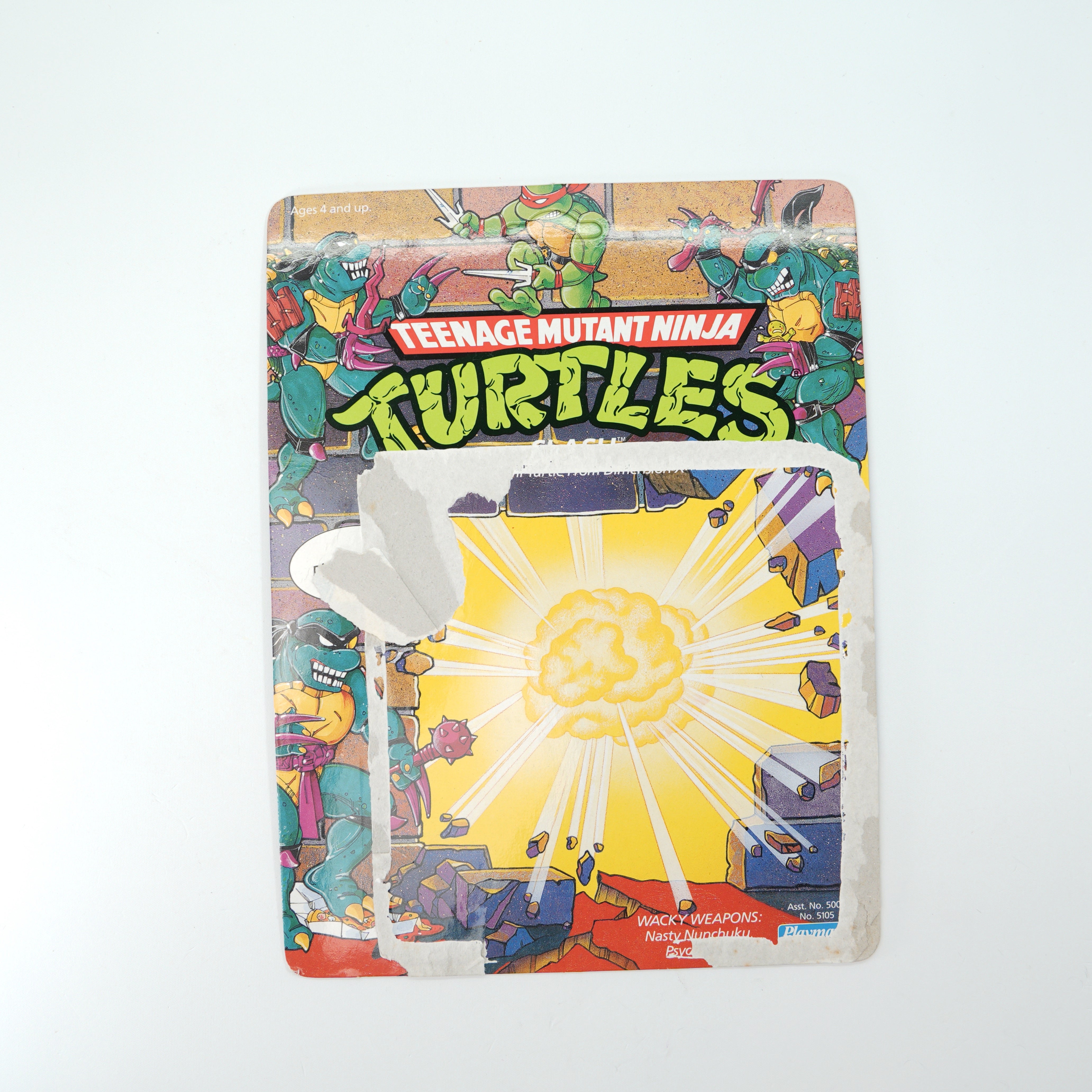 1990 Slash TMNT Complete with Figure, Accessories, and Unpunched Cardback (Copy)