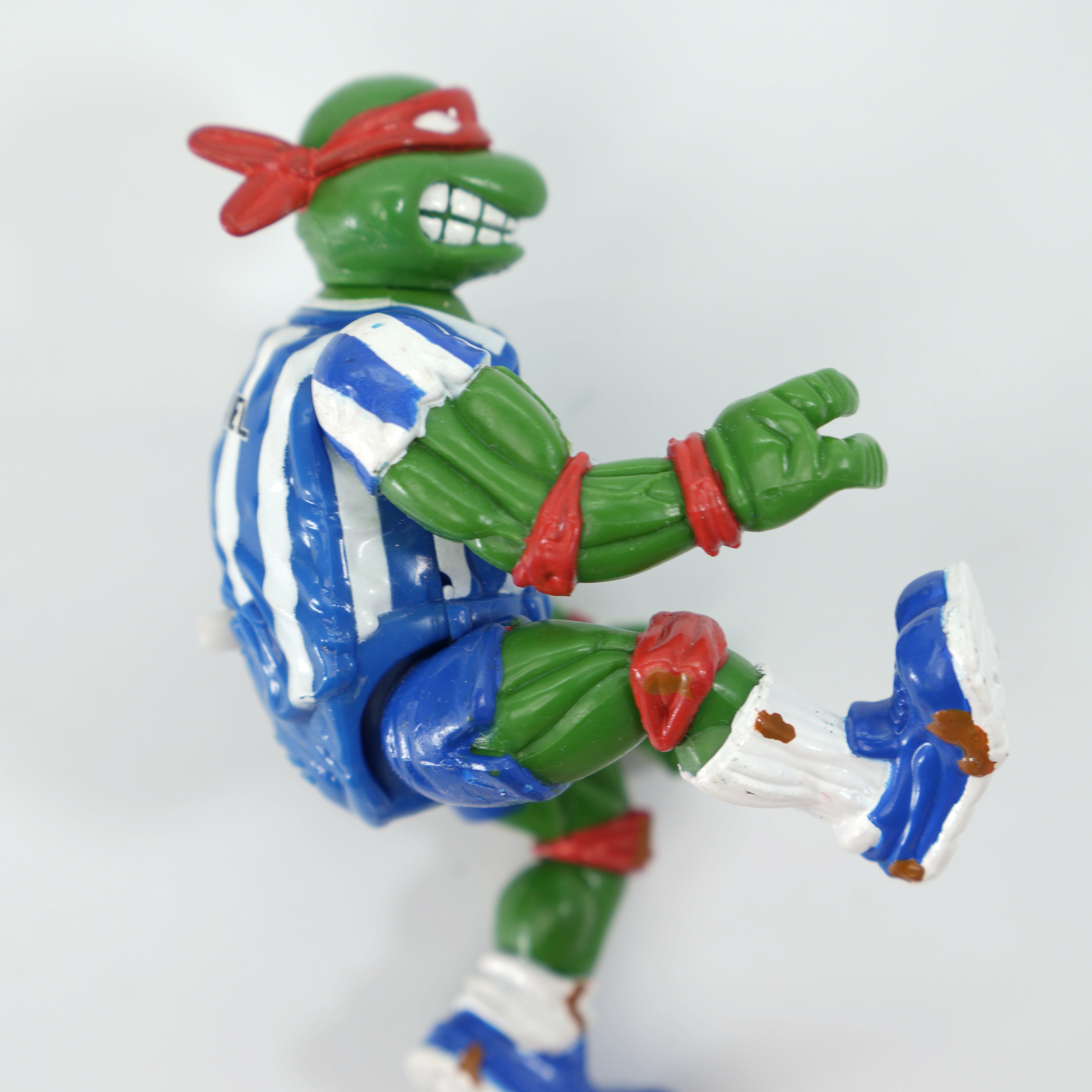 1991 Shell Kickin' Raph TMNT Complete with Figure, Accessories, and Unpunched Cardback