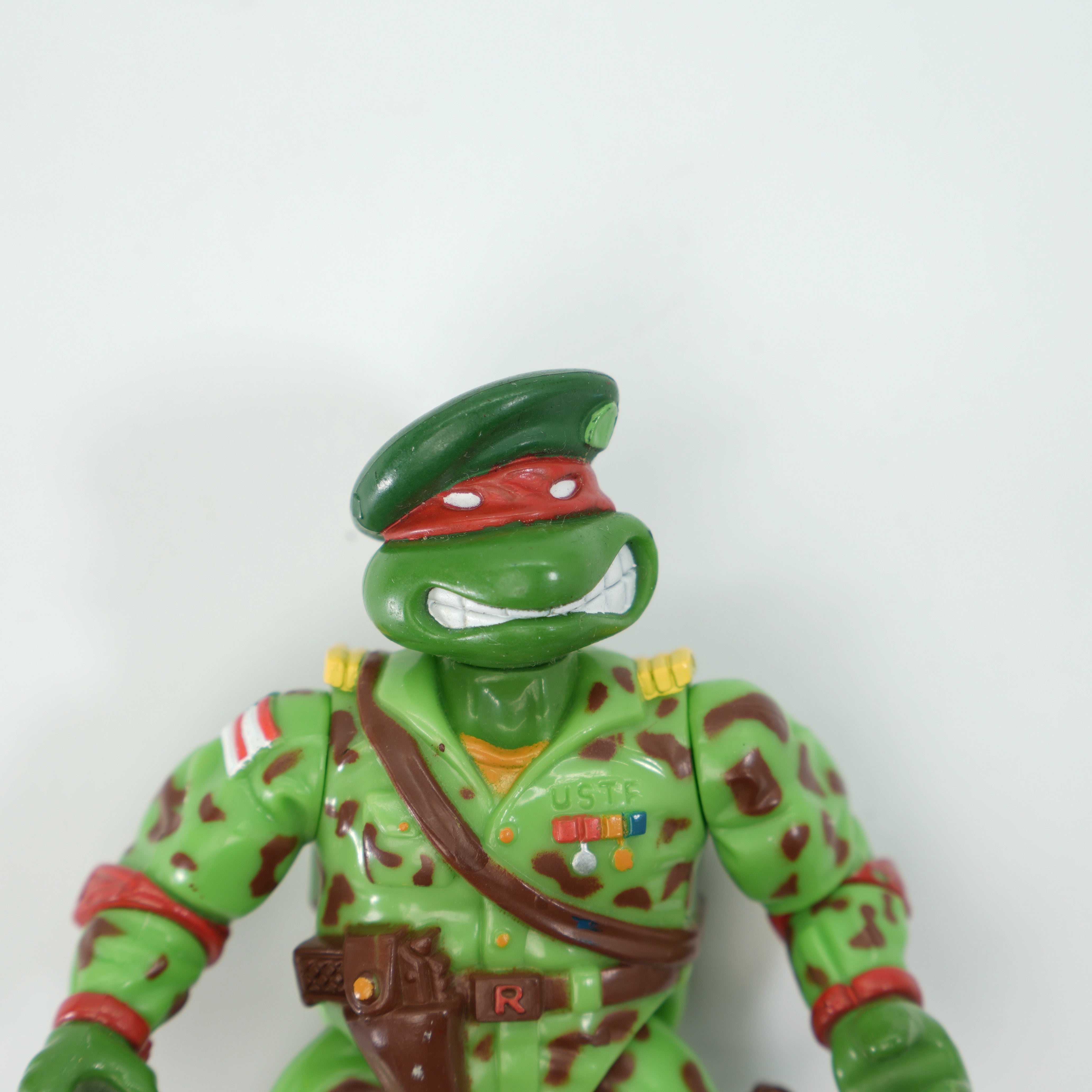 1991 Raph The Green Teen Beret TMNT Complete with Figure, Accessories, and Unpunched Cardback