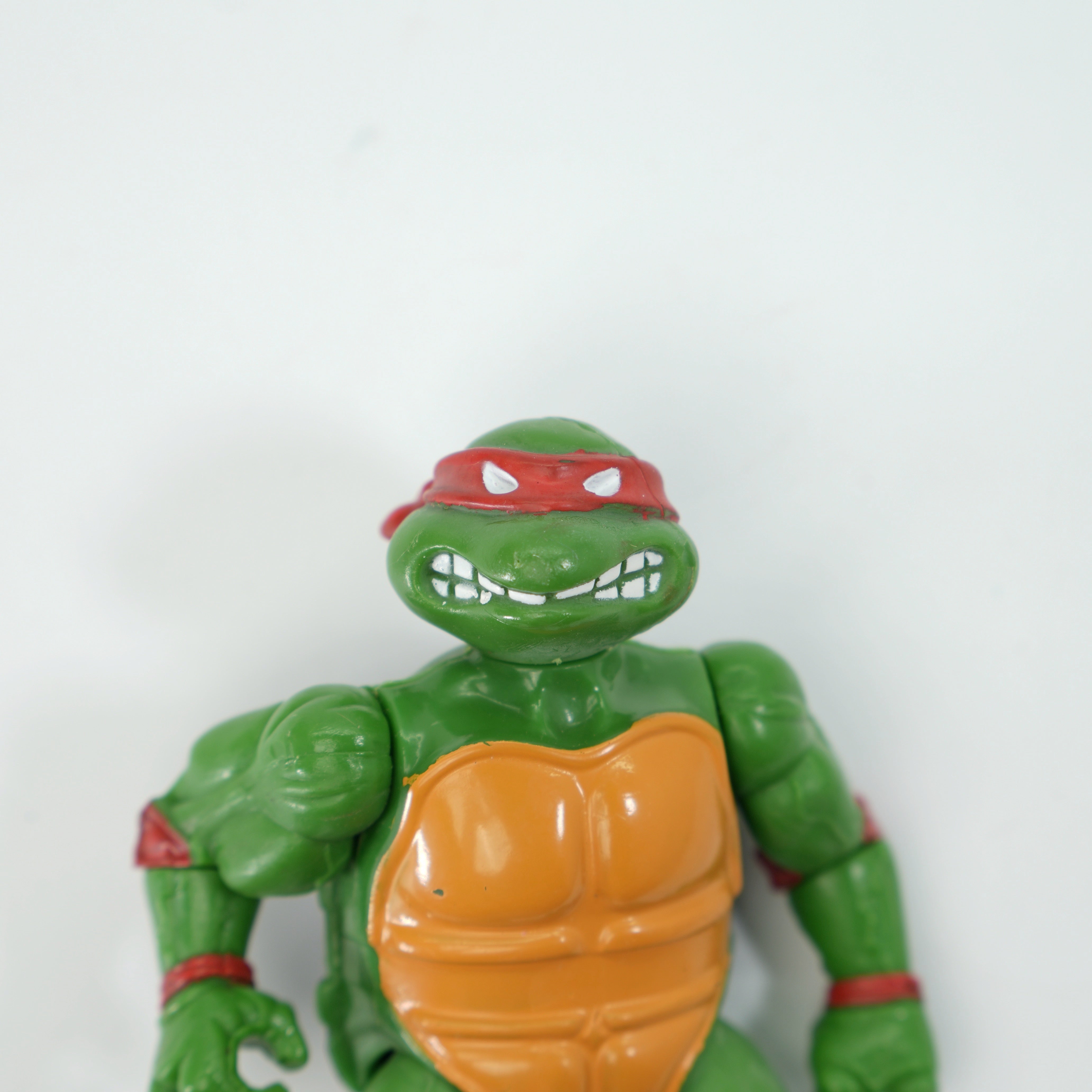 1988 Raphael Hard Head TMNT Complete with Figure, Accessories, and Unpunched 10 Back Cardback