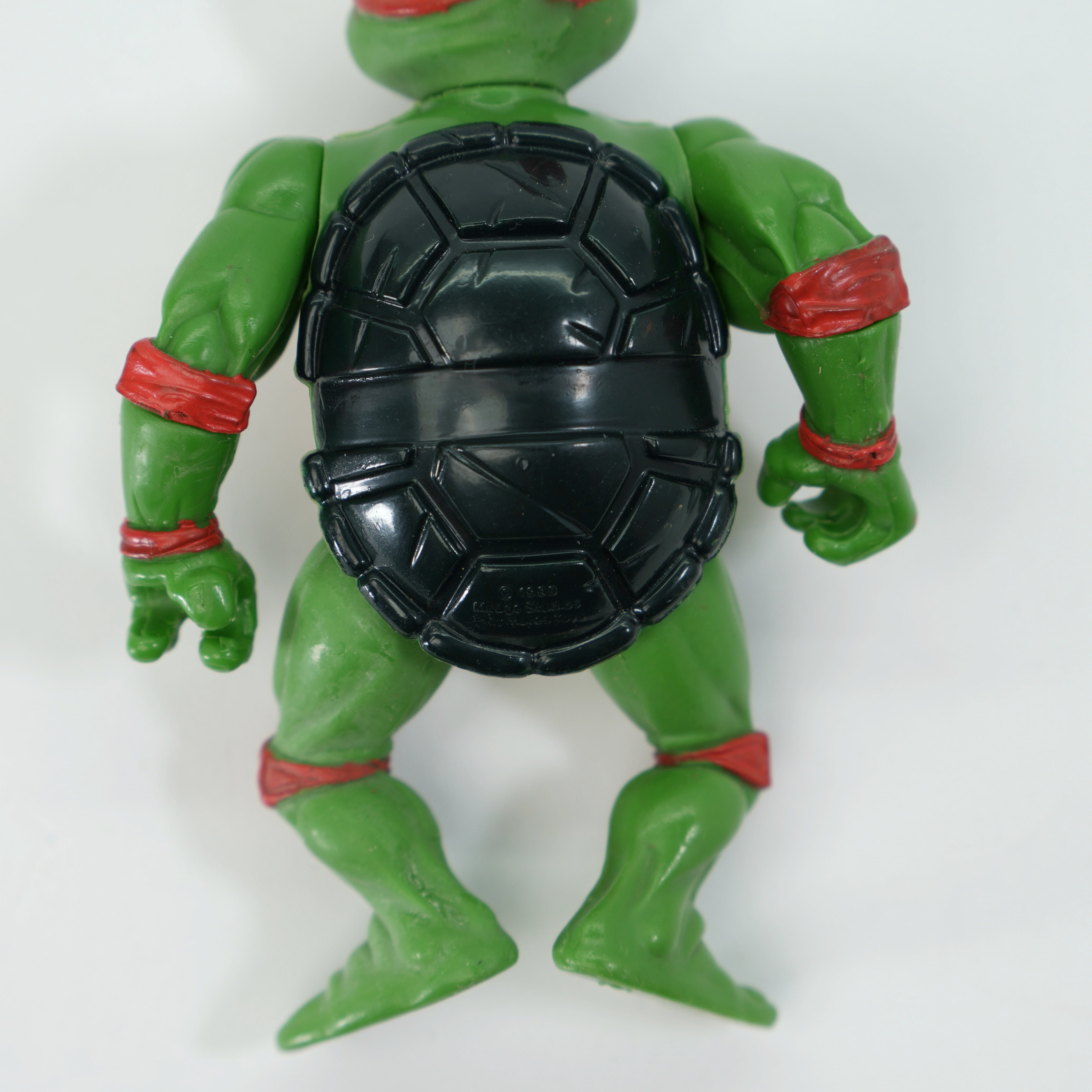 1988 Raphael Hard Head TMNT Complete with Figure, Accessories, and Unpunched 10 Back Cardback
