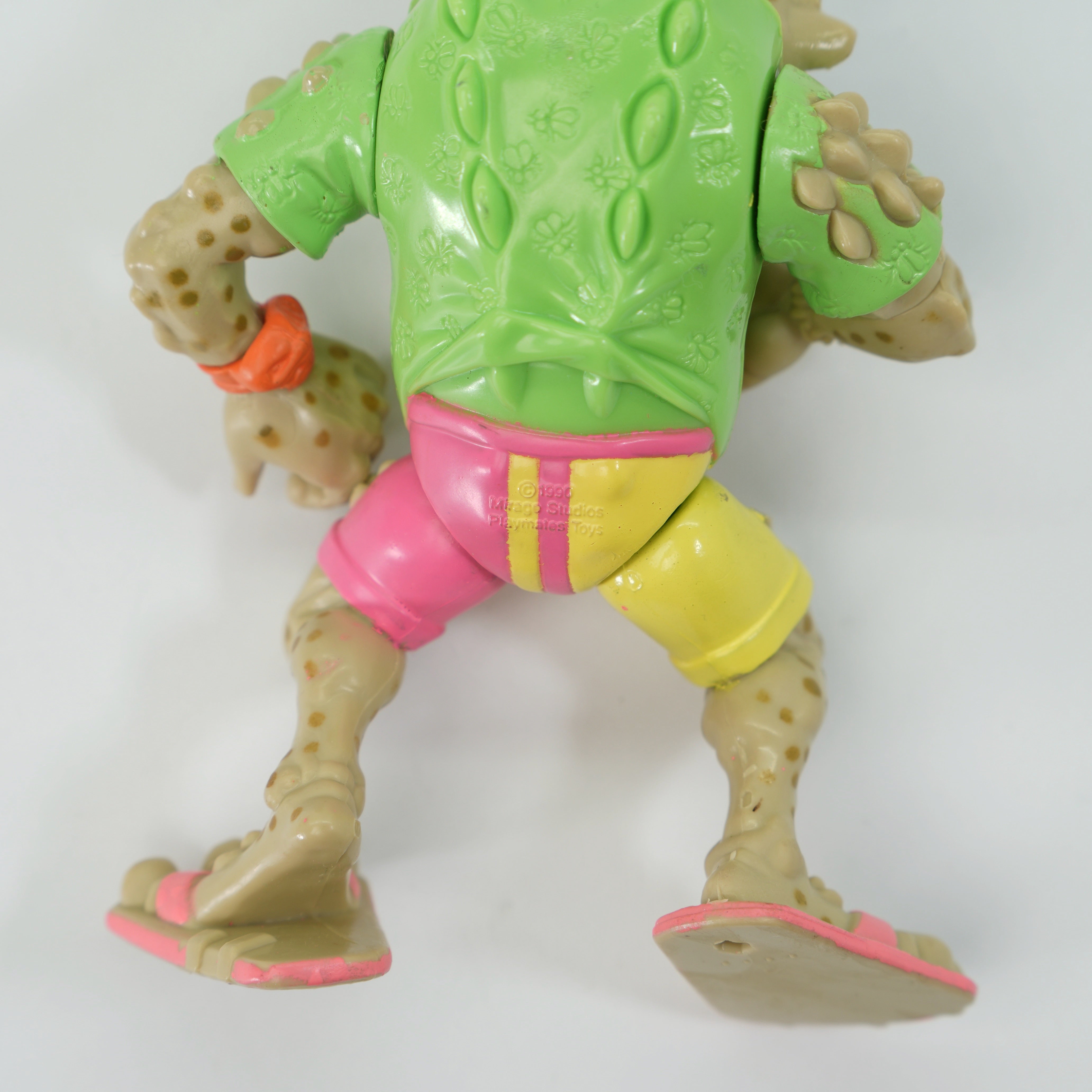 1990 Napoleon Bonafrog (Light Variant) TMNT Complete with Figure, Accessories, and Unpunched Cardback