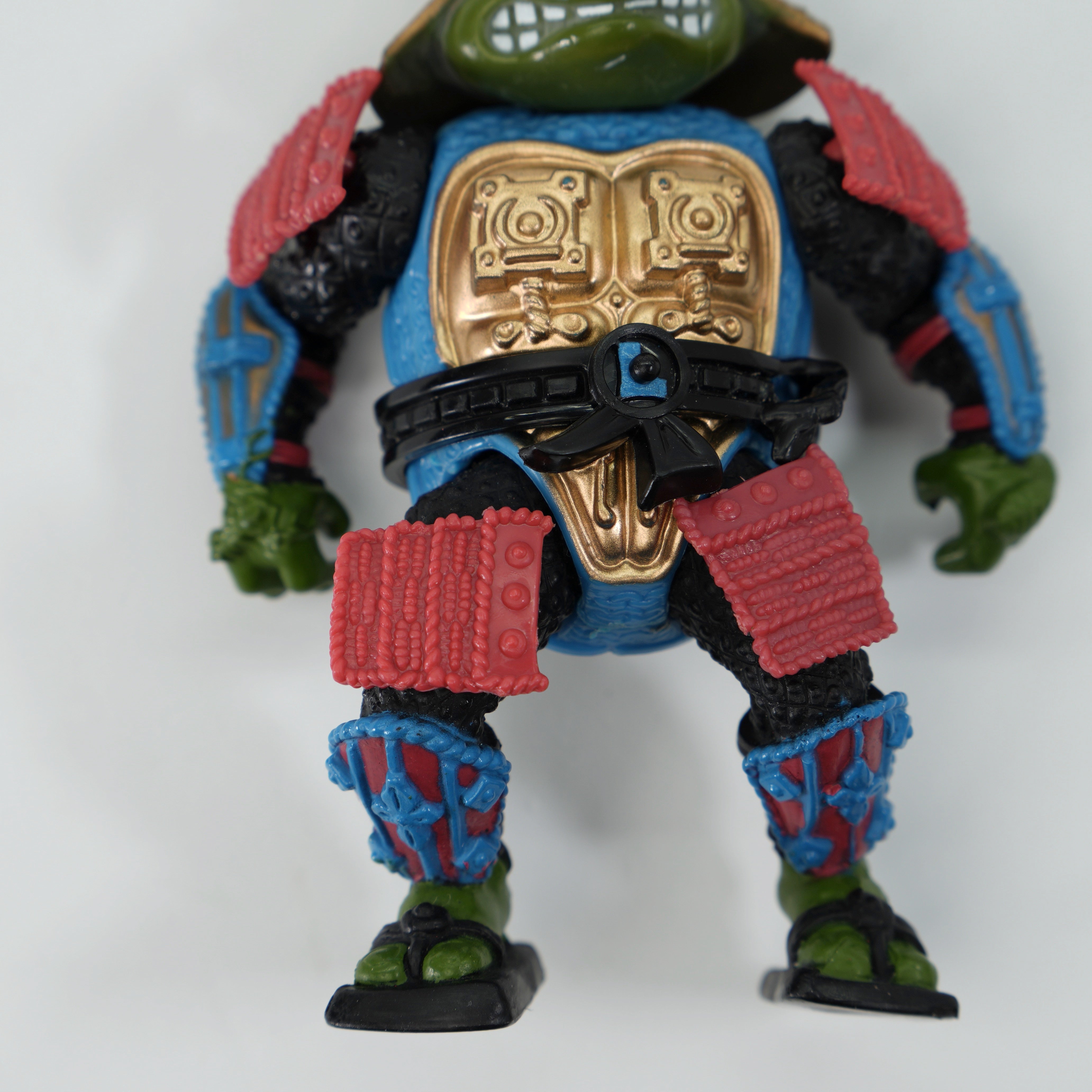 1990 Leo, The Sewer Samurai TMNT Complete with Figure, Accessories, and Unpunched Cardback