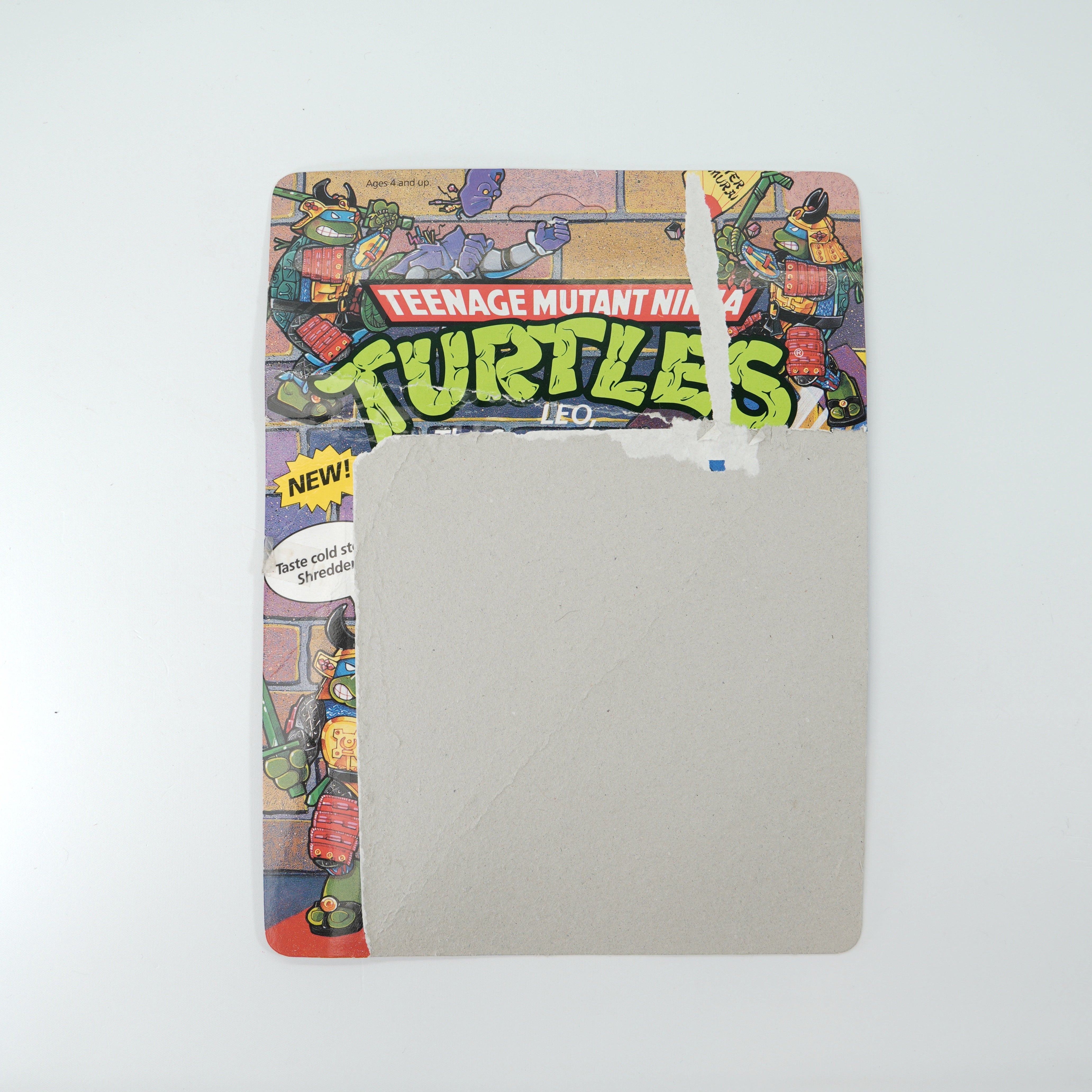 1990 Leo, The Sewer Samurai TMNT Complete with Figure, Accessories, and Unpunched Cardback