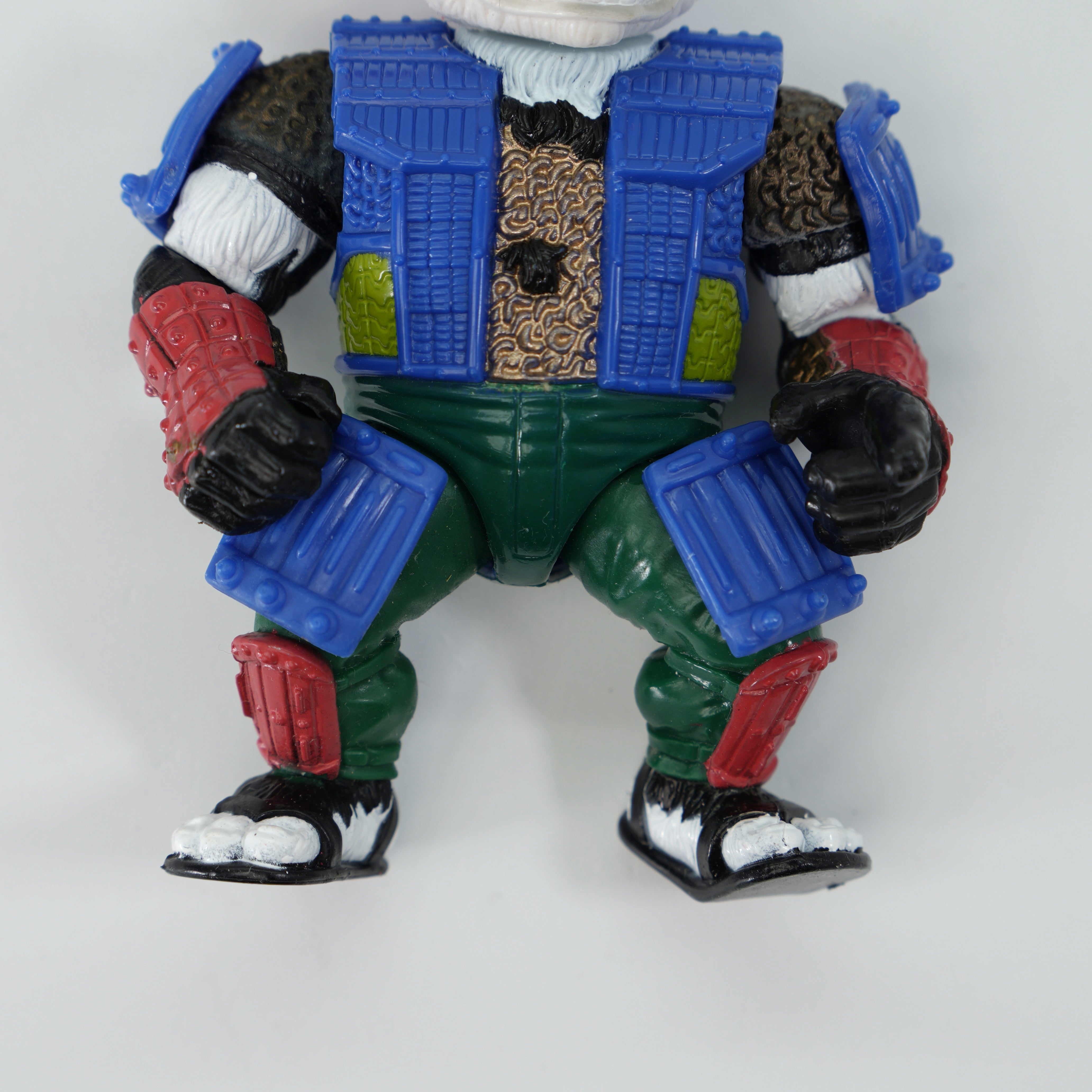 1990 Panda Kahn TMNT Complete with Figure, Accessories, and Unpunched Cardback