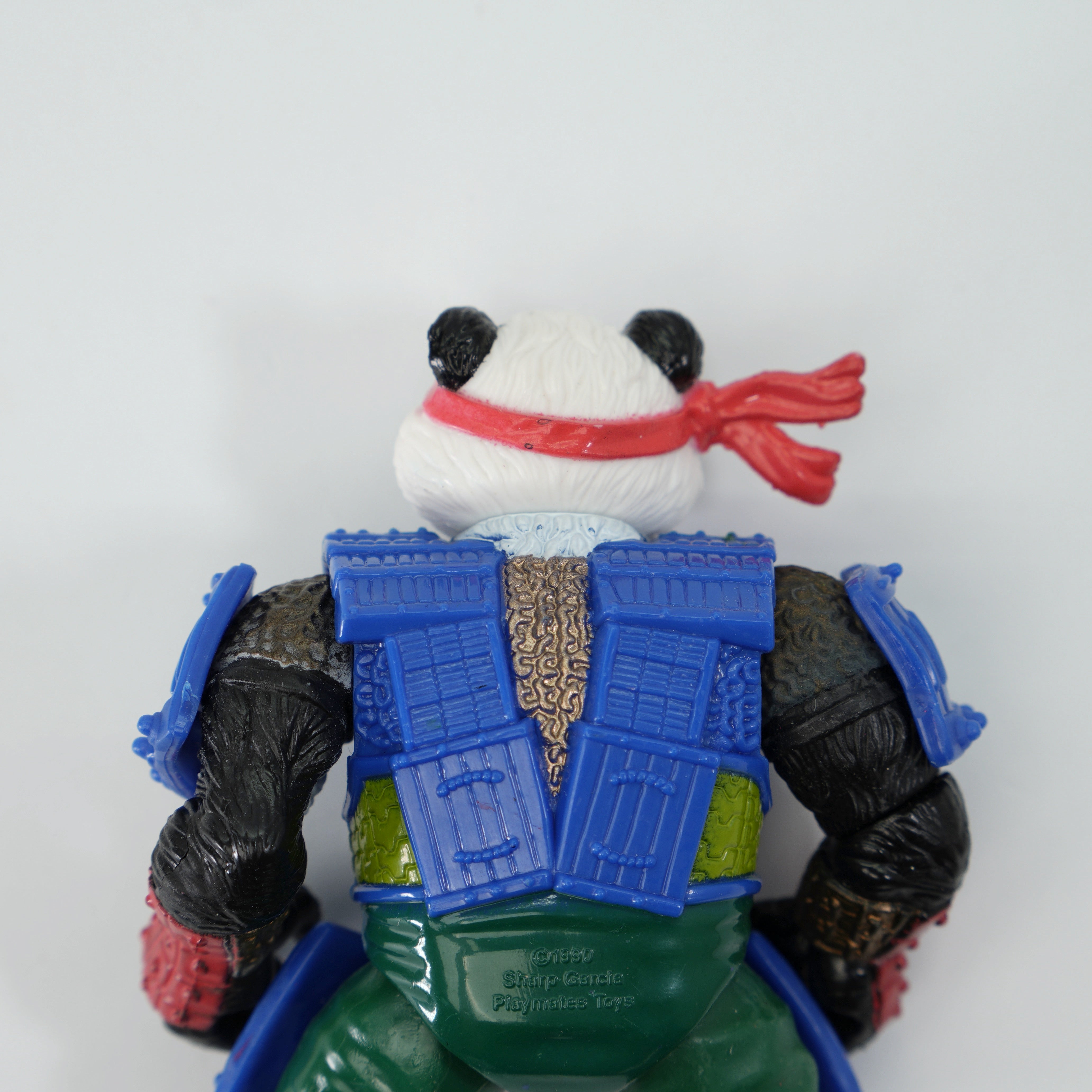 1990 Panda Kahn TMNT Complete with Figure, Accessories, and Unpunched Cardback