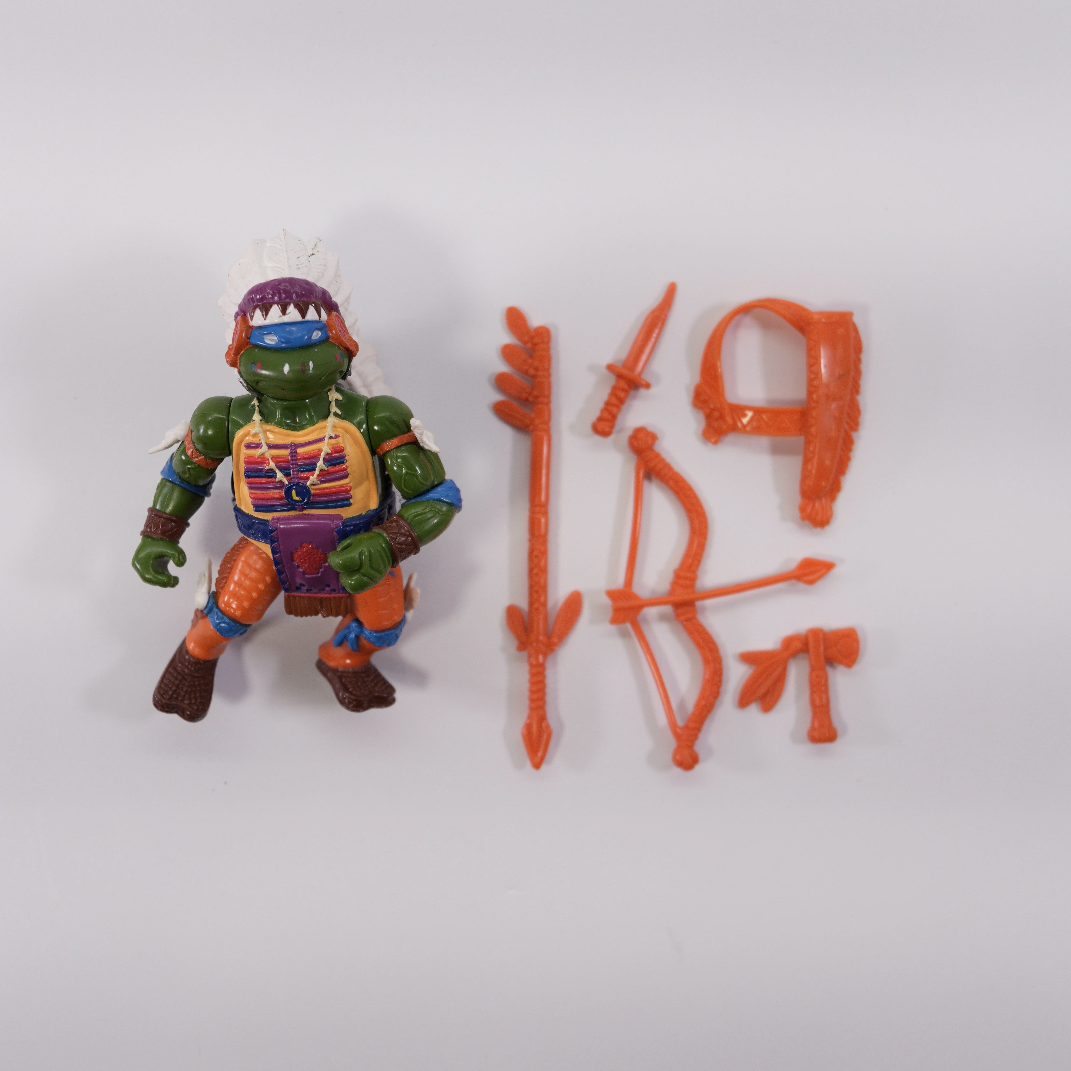 1992 Chief Leo TMNT Complete with Figure, Accessories, and Full Cardback