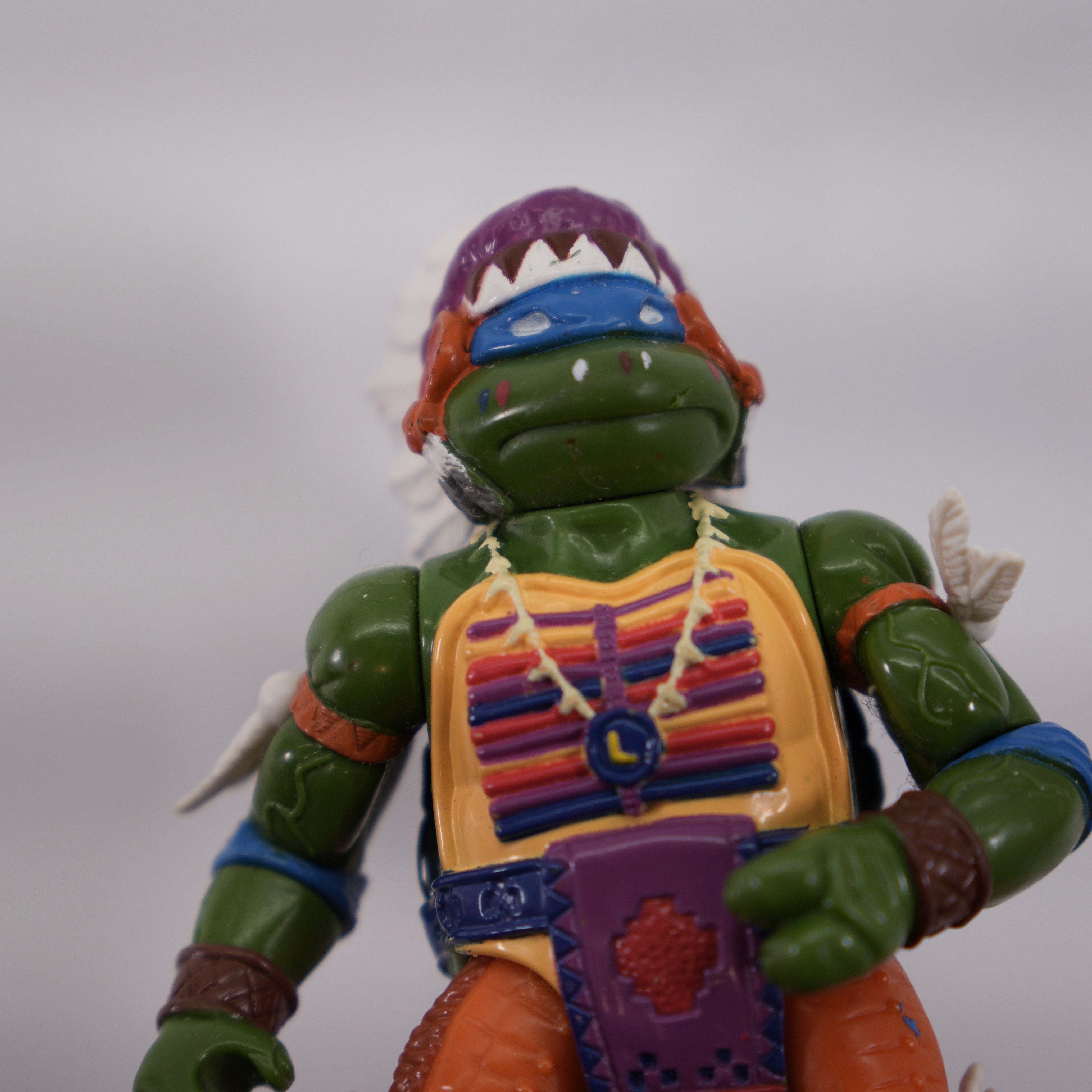 1992 Chief Leo TMNT Complete with Figure, Accessories, and Full Cardback