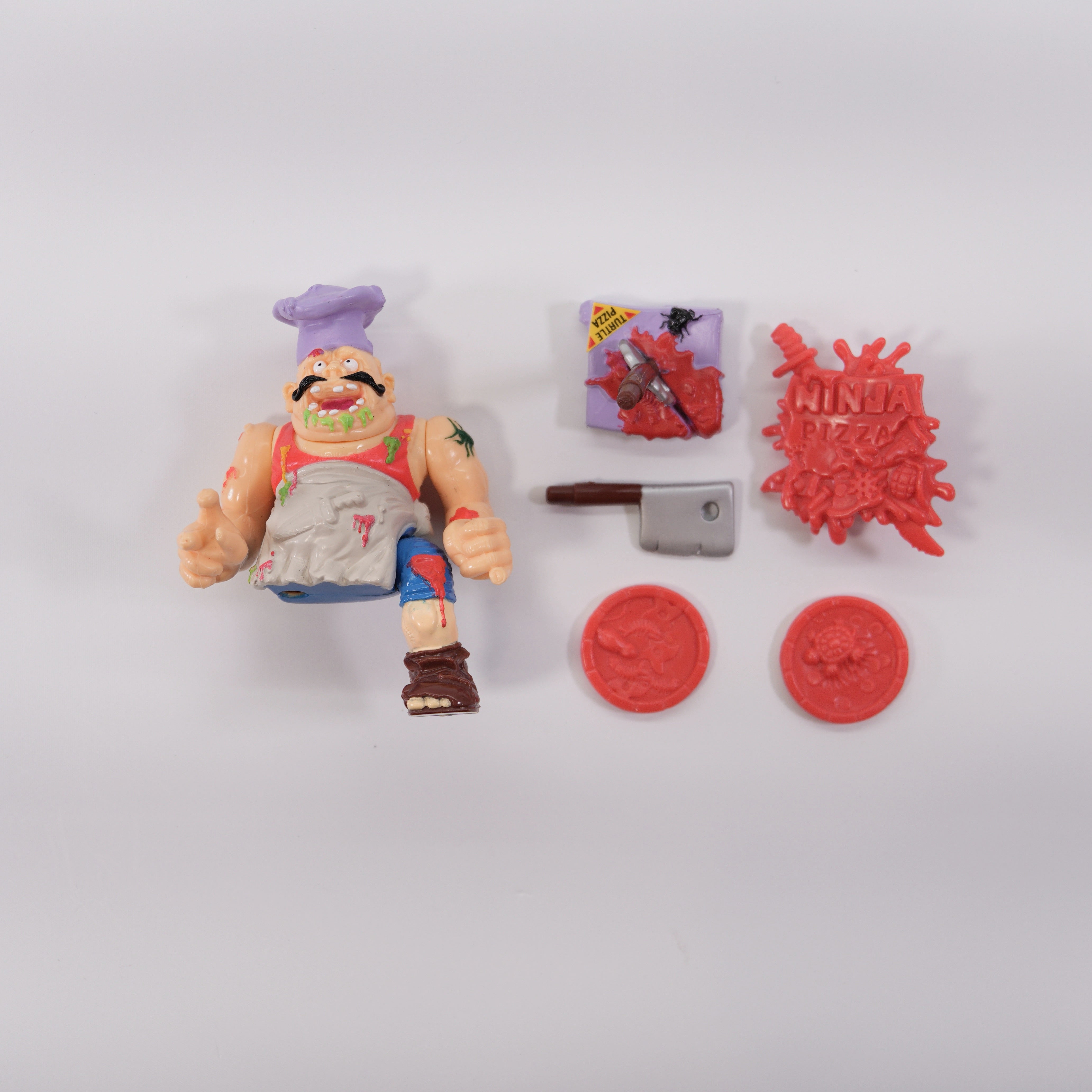 1990 Pizzaface TMNT Complete with Figure, Accessories, and Full Cardback