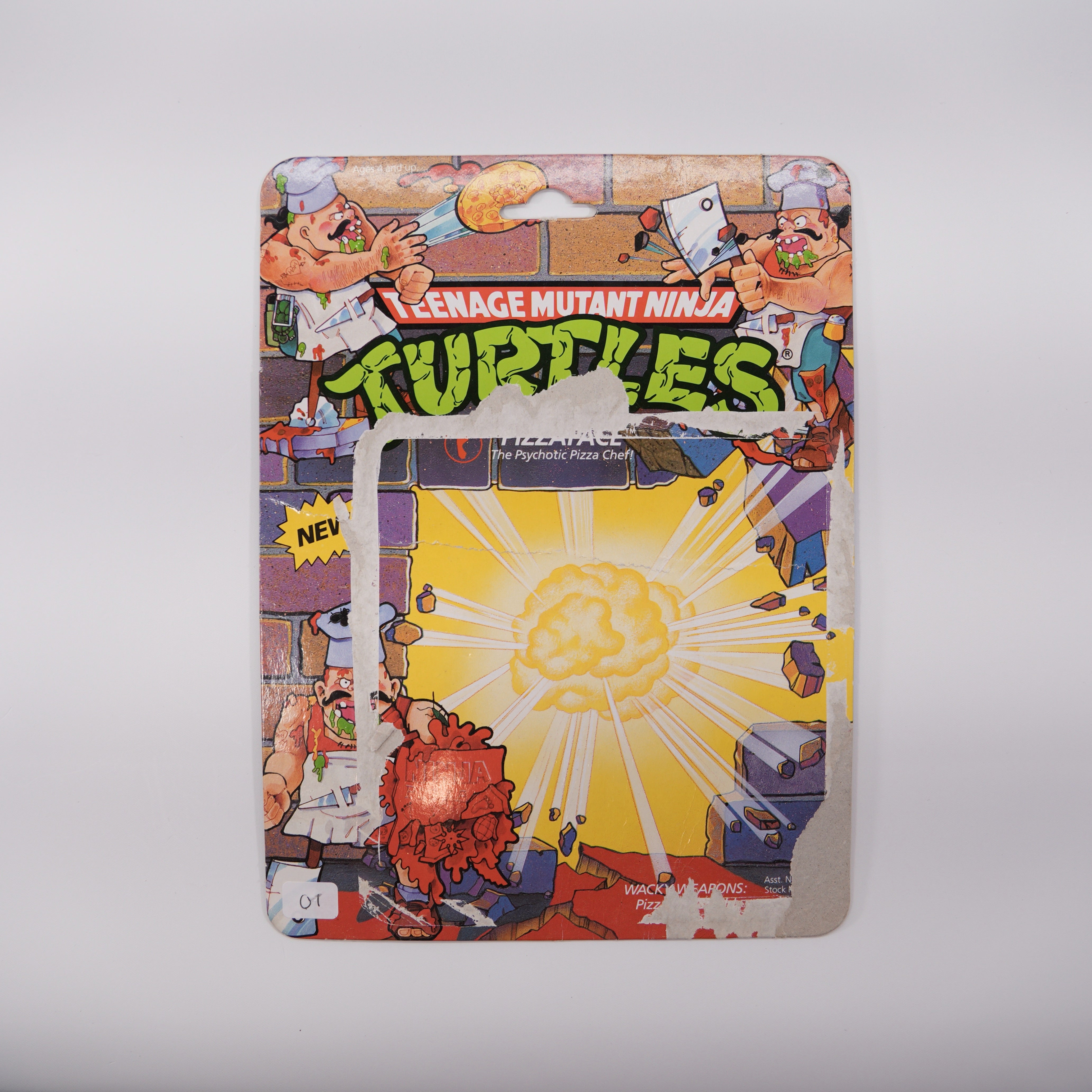 1990 Pizzaface TMNT Complete with Figure, Accessories, and Full Cardback