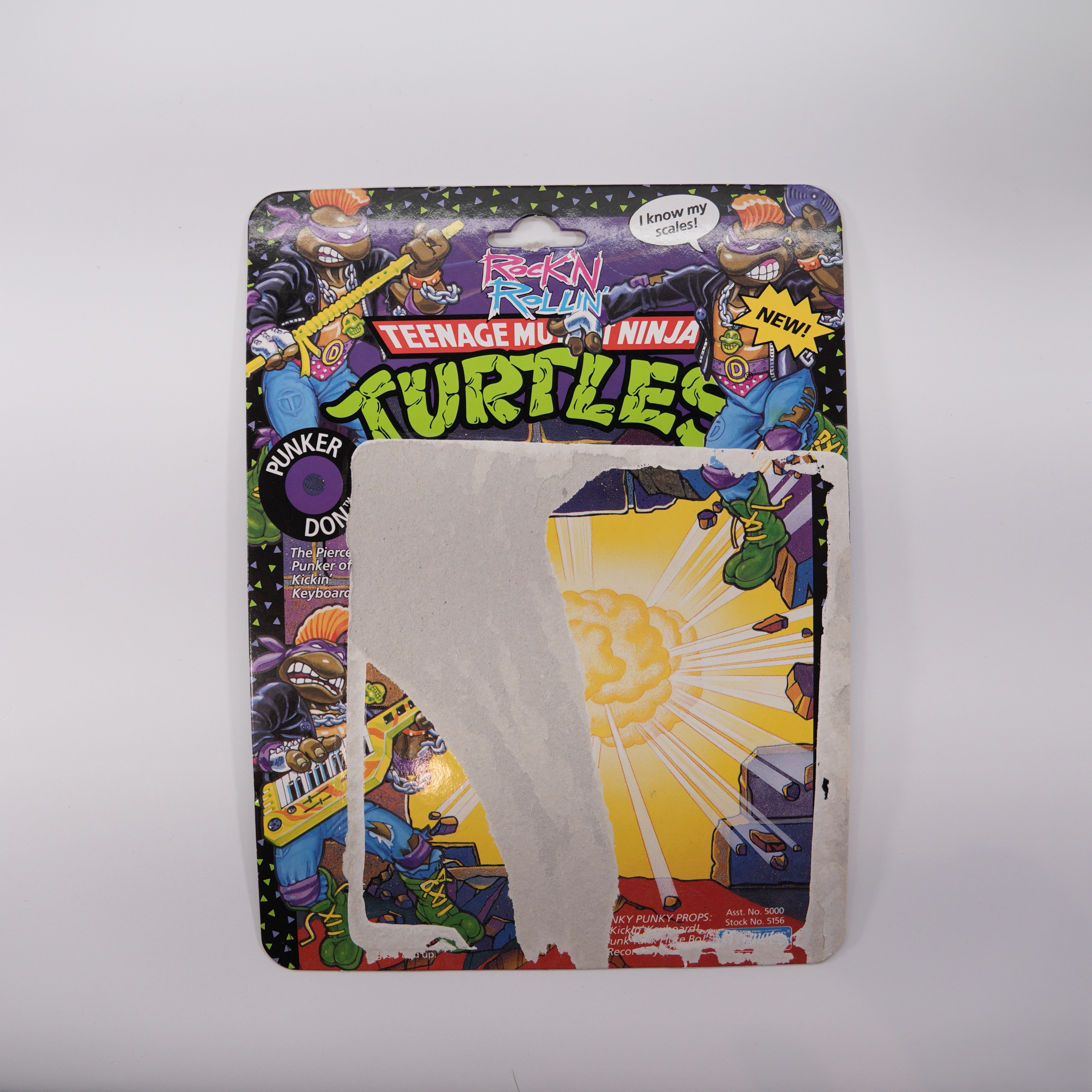 1990 Punker Don TMNT Complete with Figure, Accessories, and Full Cardback