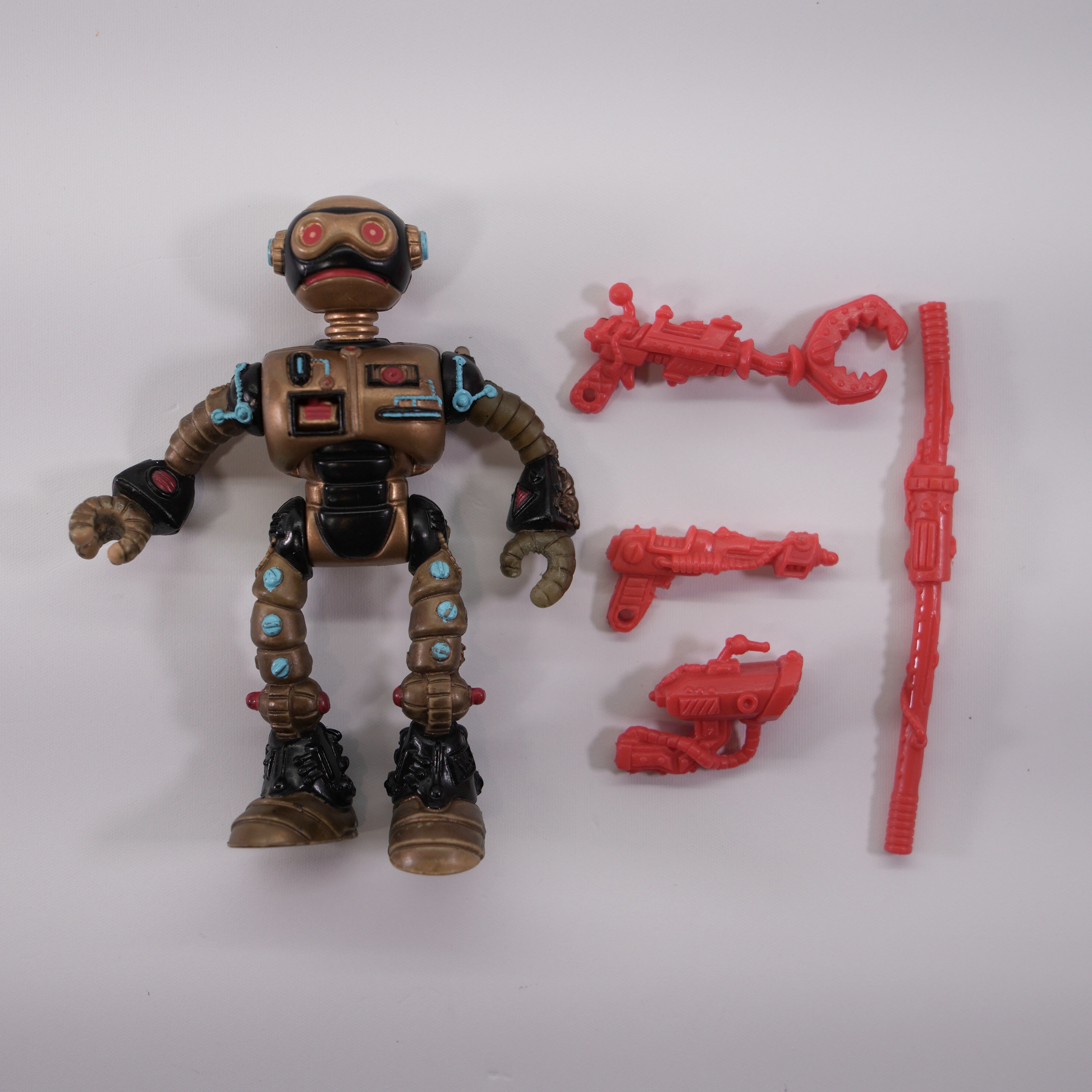 1990 Fugitoid TMNT Complete with Figure, Accessories, and Unpunched Cardback