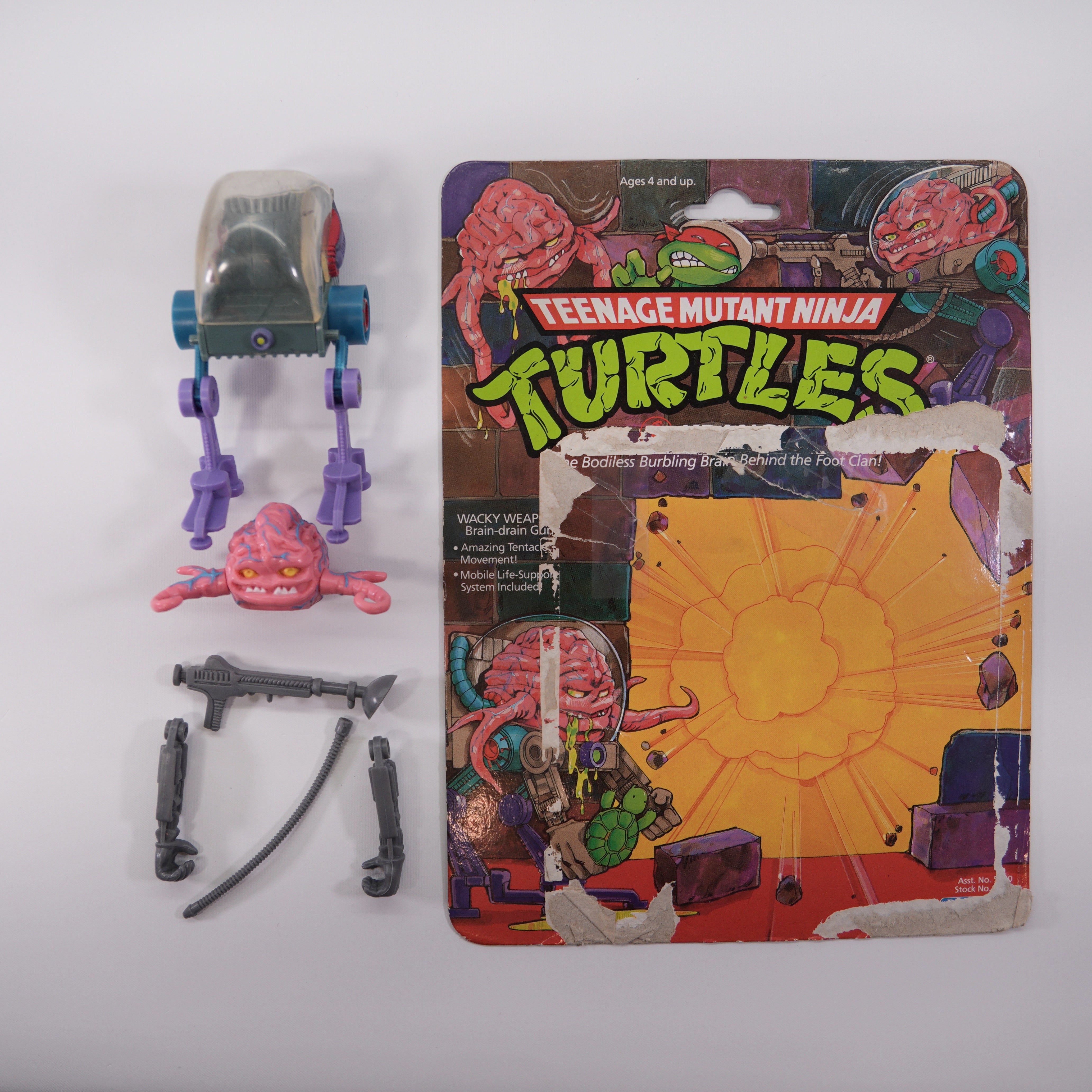 1988 Krang TMNT Complete with Figure, Accessories, and Full Cardback