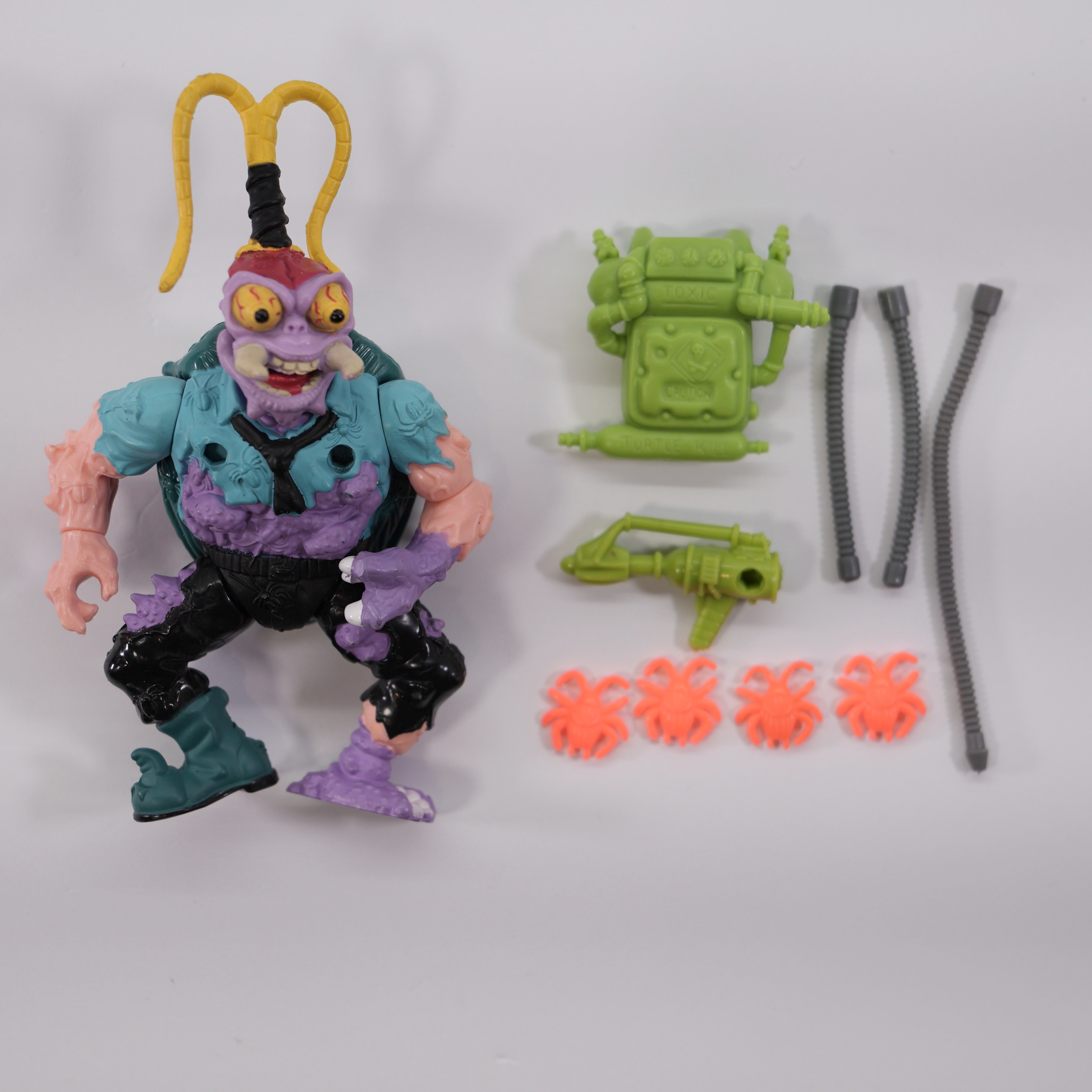 1990 Scumbug TMNT Complete with Figure, Accessories, and Unpunched Cardback