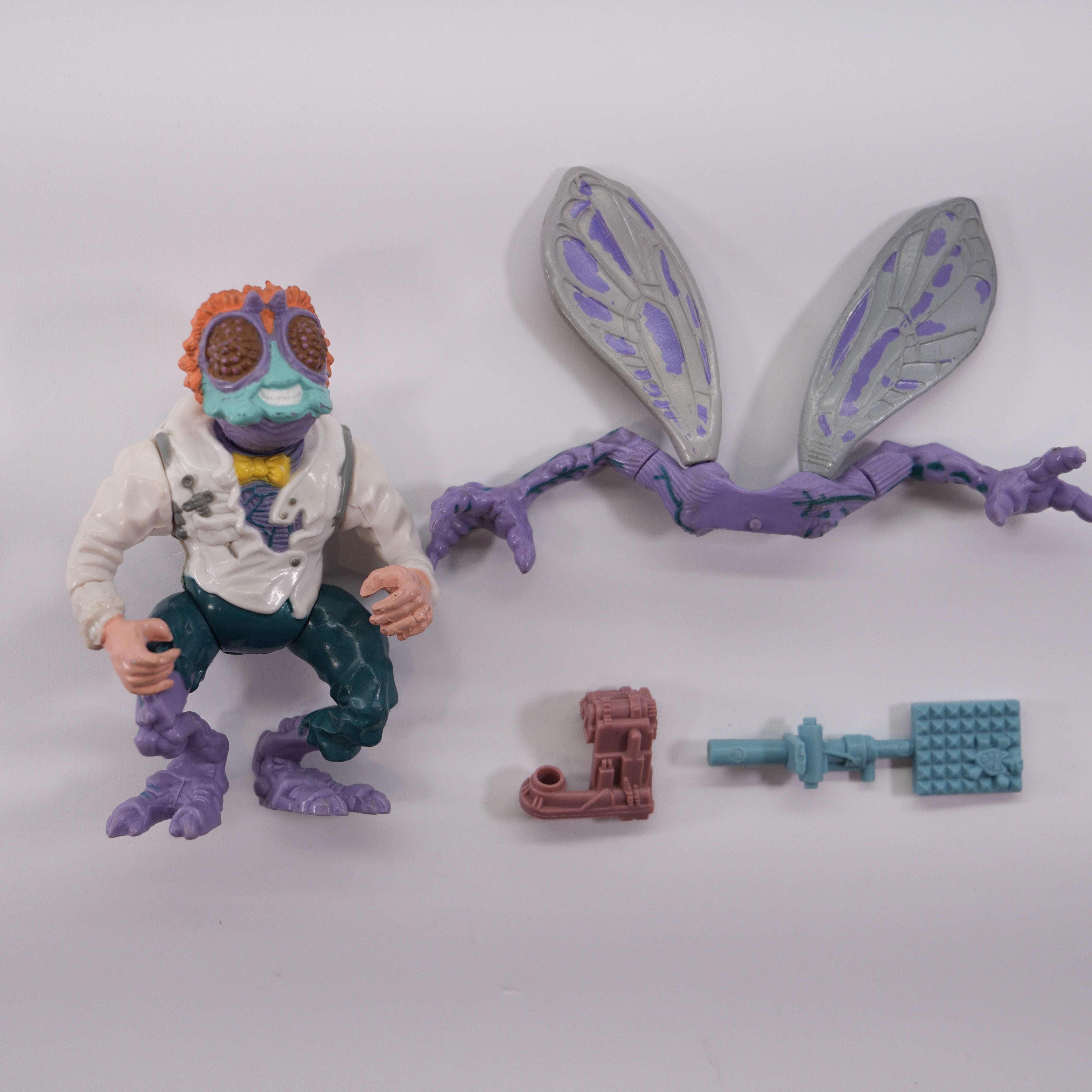 1989 Baxter Stockman TMNT Complete with Figure, Accessories, and Full Cardback