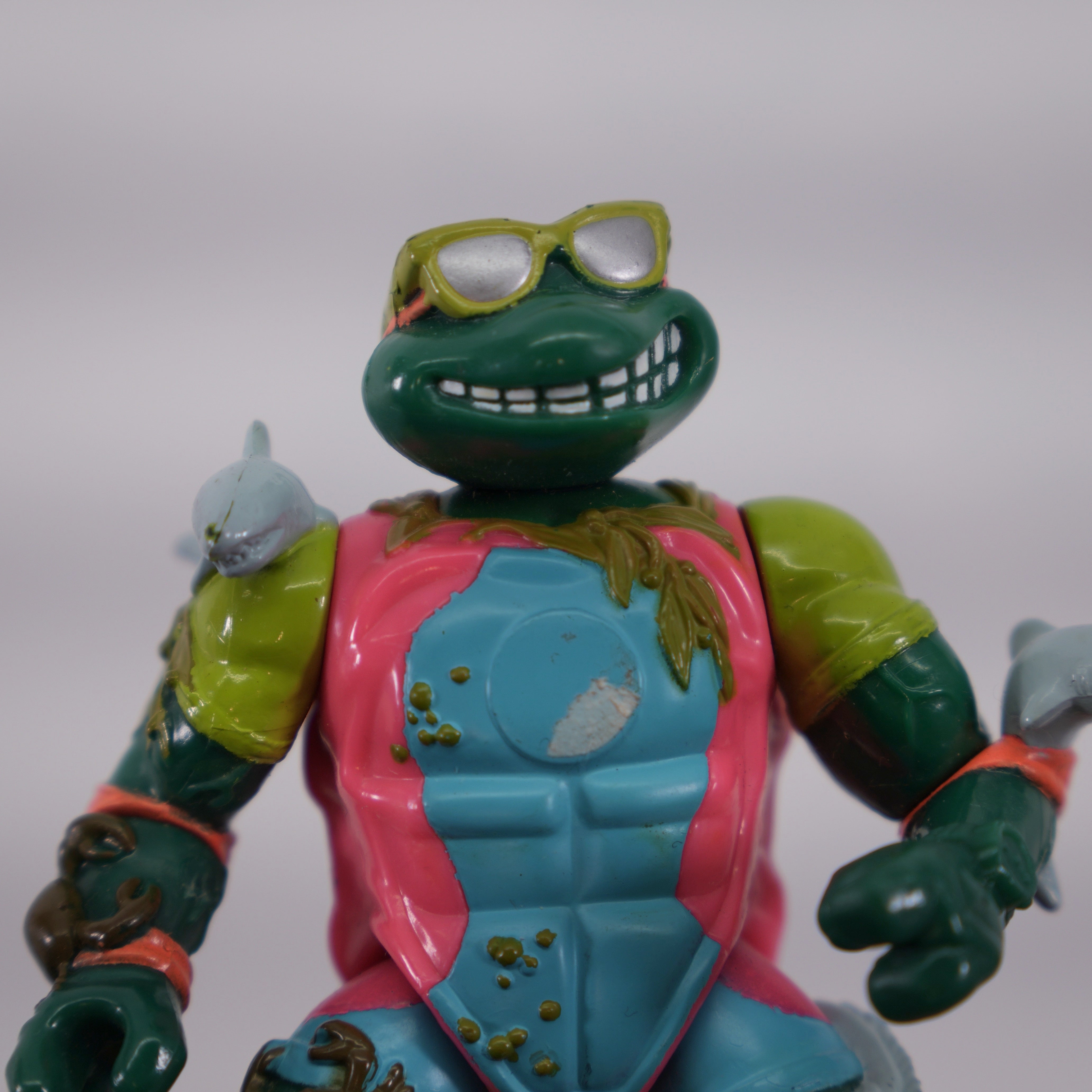 1990 Mike, The Sewer Surfer TMNT Complete with Figure, Accessories, and Full Cardback