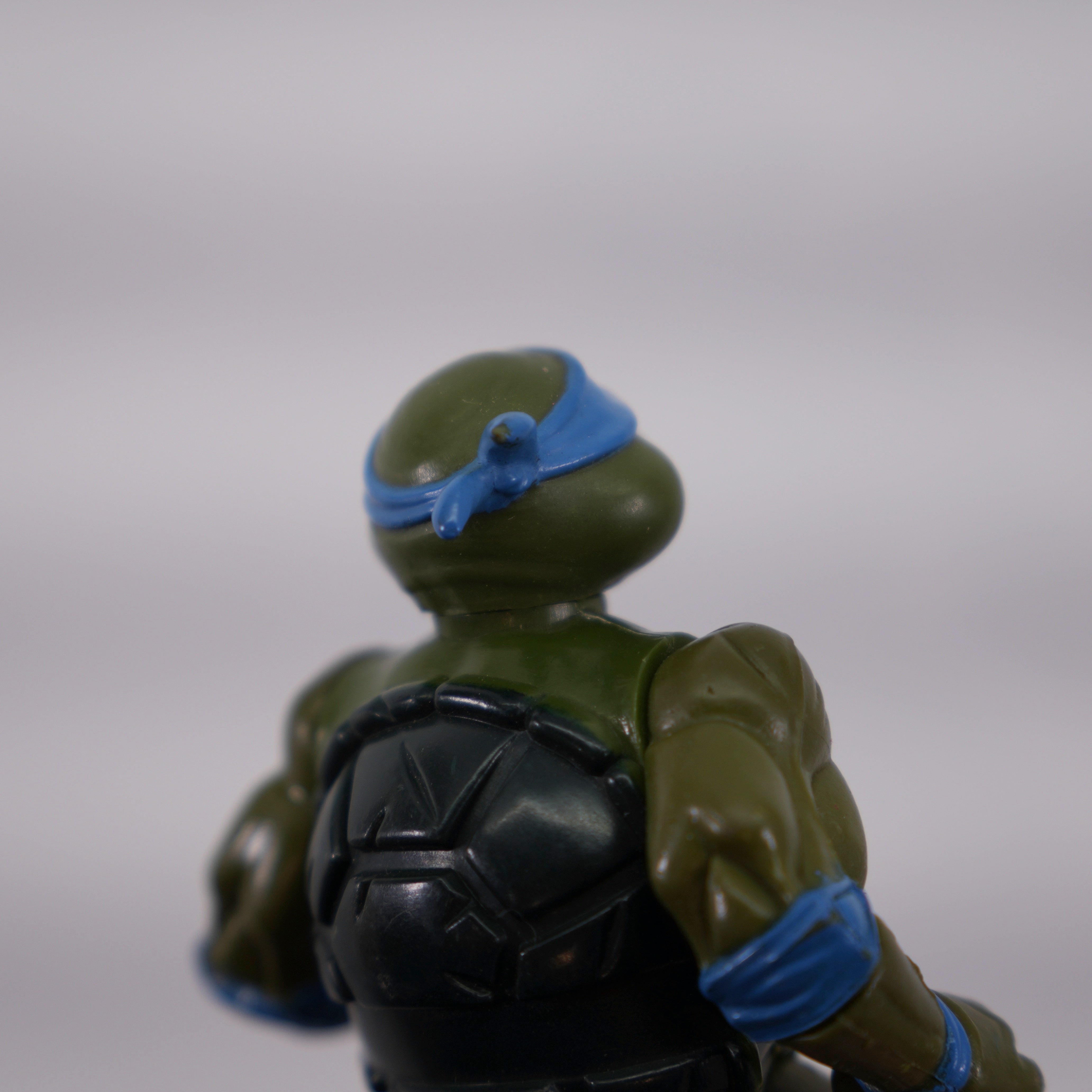 1988 Leonardo Soft Head TMNT Complete with Figure, Accessories, and Unpunched 10 Back Cardback