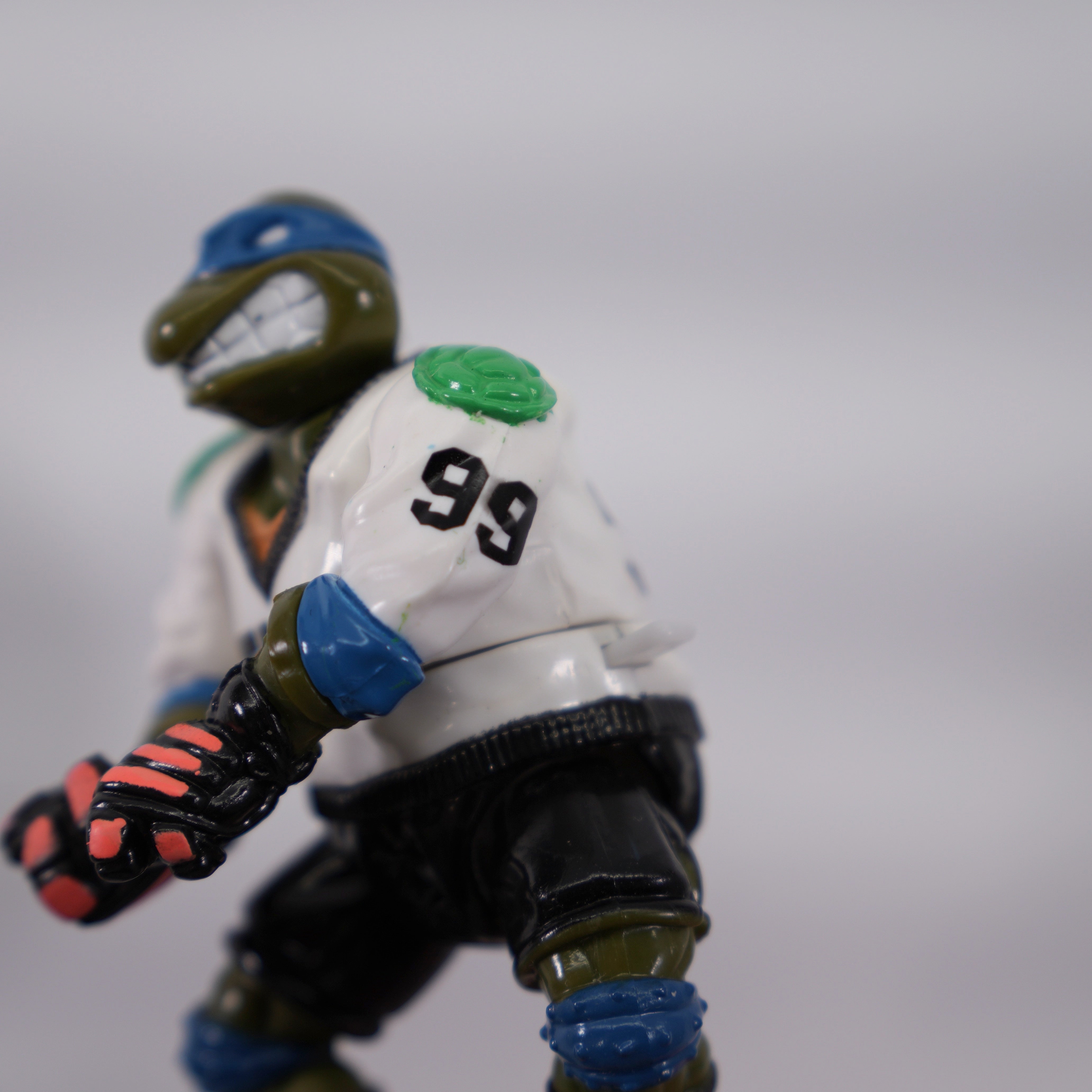 1991 Slapshot Leo TMNT Complete with Figure, Accessories, and Full Cardback