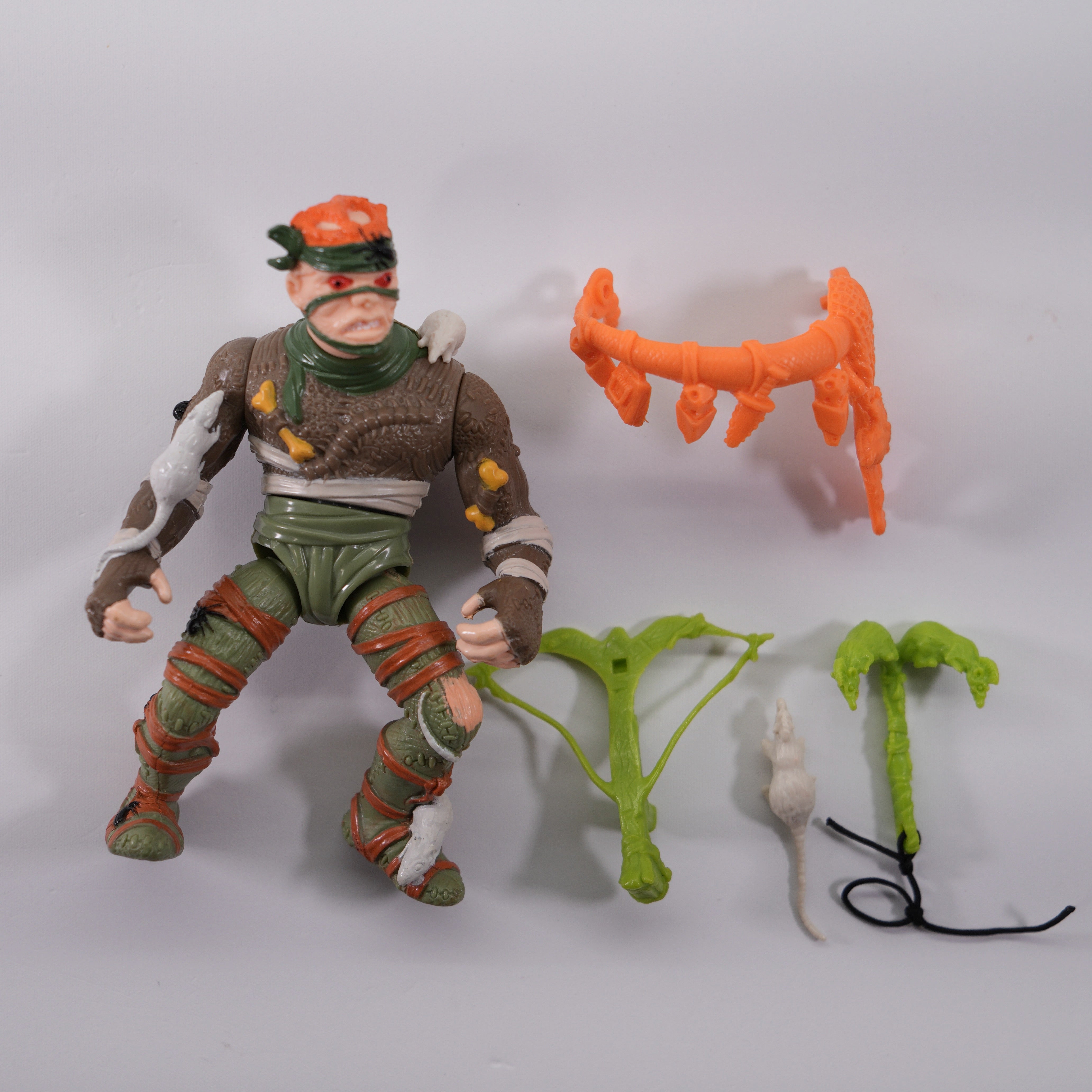 1989 Rat King TMNT Complete with Figure, Accessories, and Full Cardback