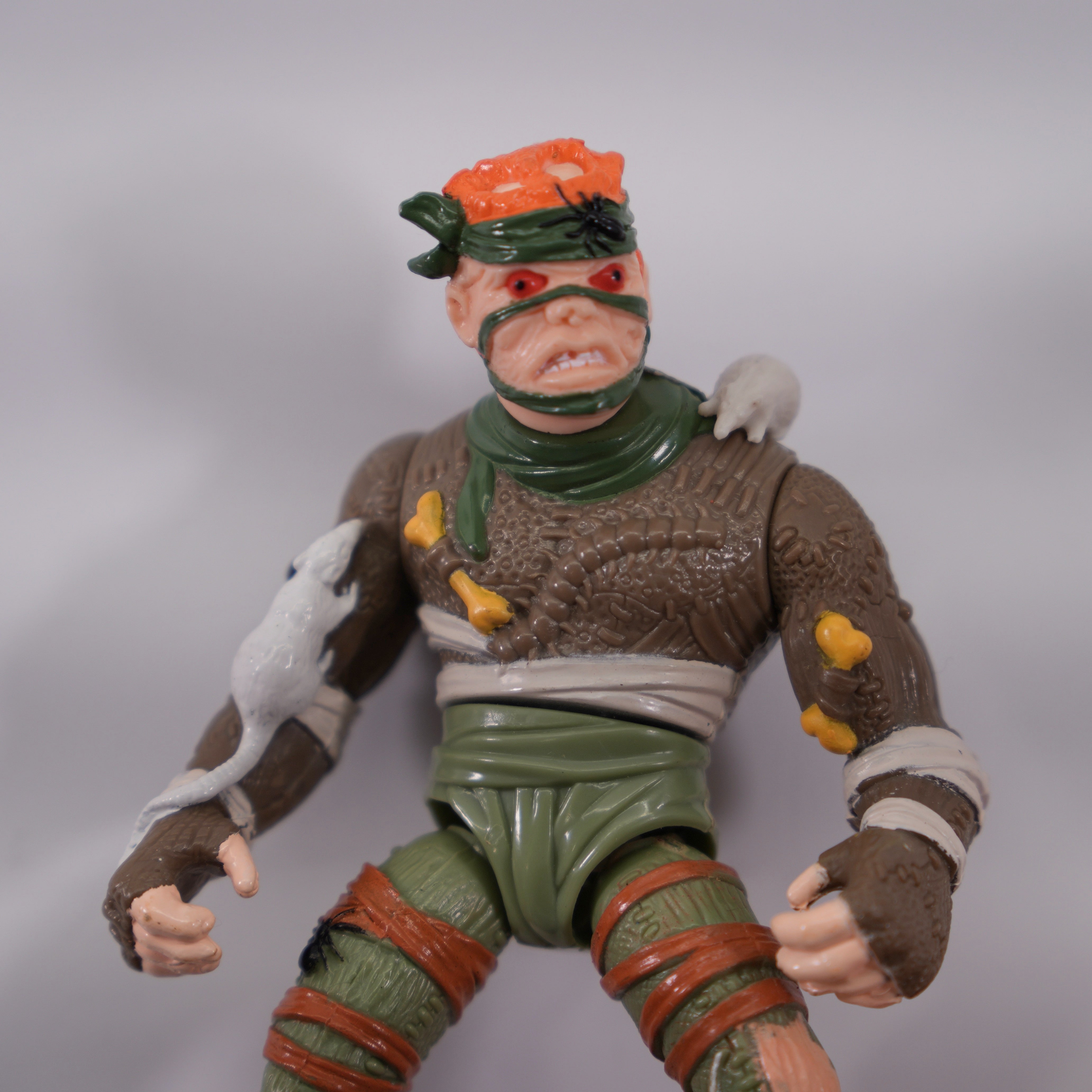 1989 Rat King TMNT Complete with Figure, Accessories, and Full Cardback