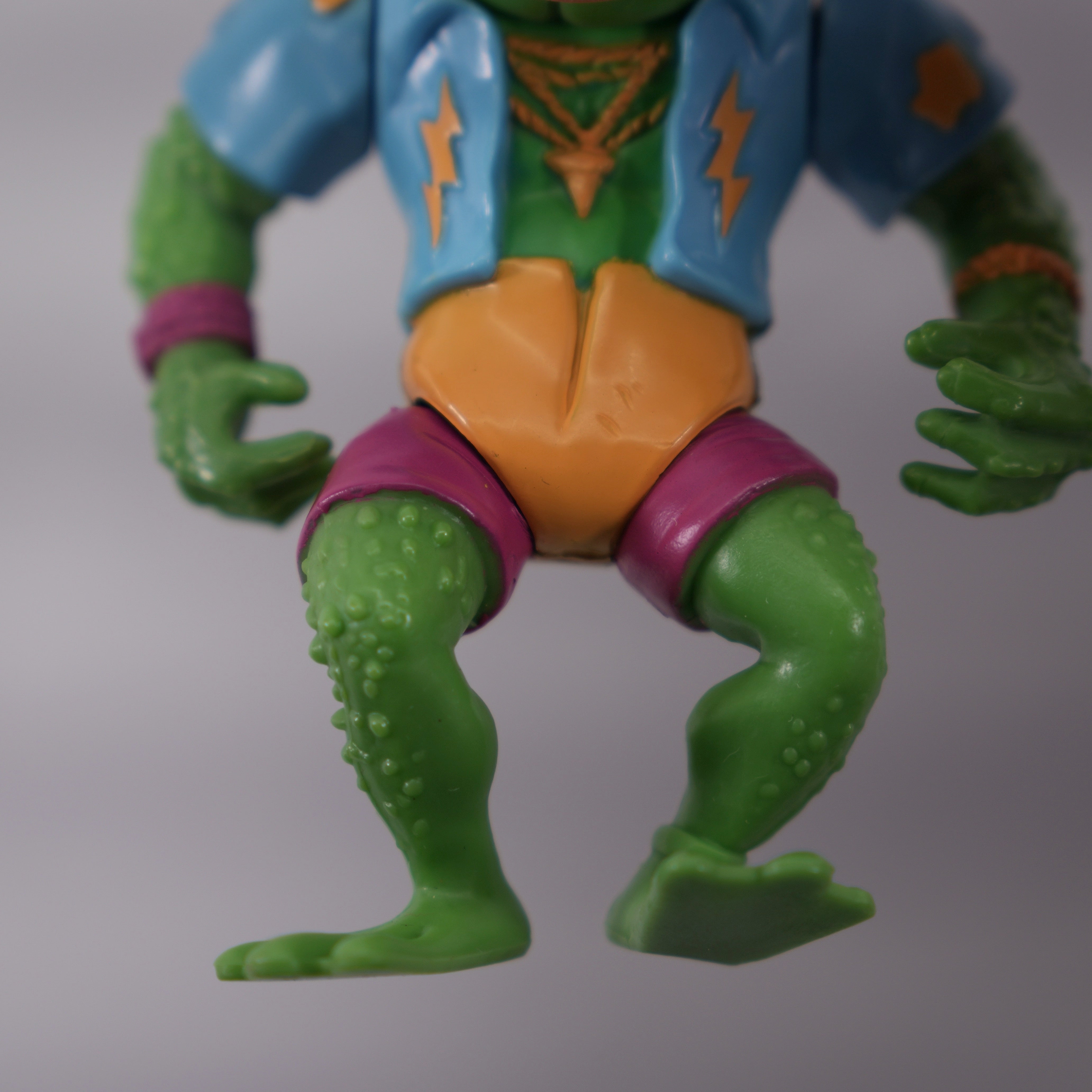 1989 Genghis Frog TMNT Complete with Figure, Accessories, and Unpunched Cardback