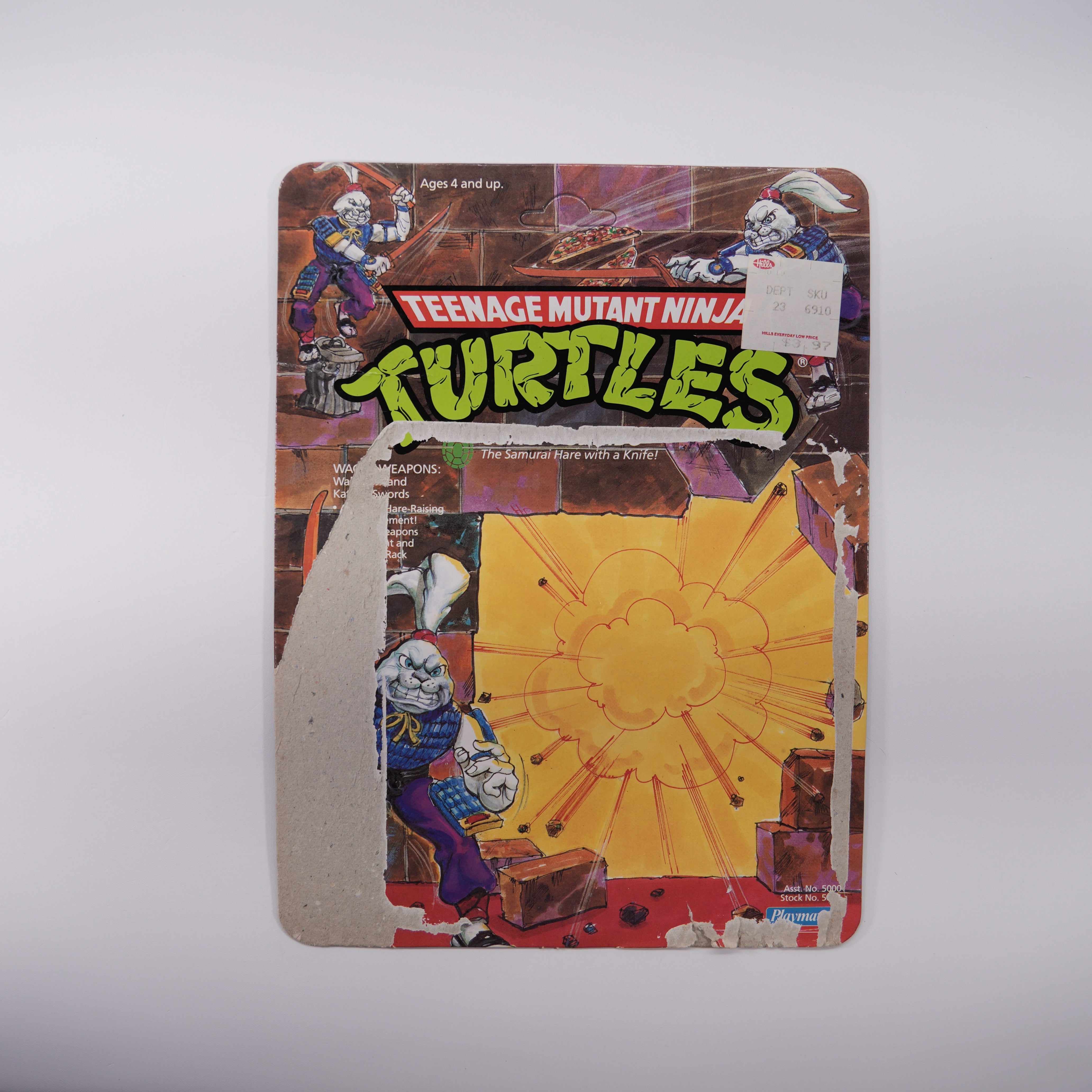 1989 Usagi Yojimbo TMNT Complete with Figure, Accessories, and Unpunched Cardback