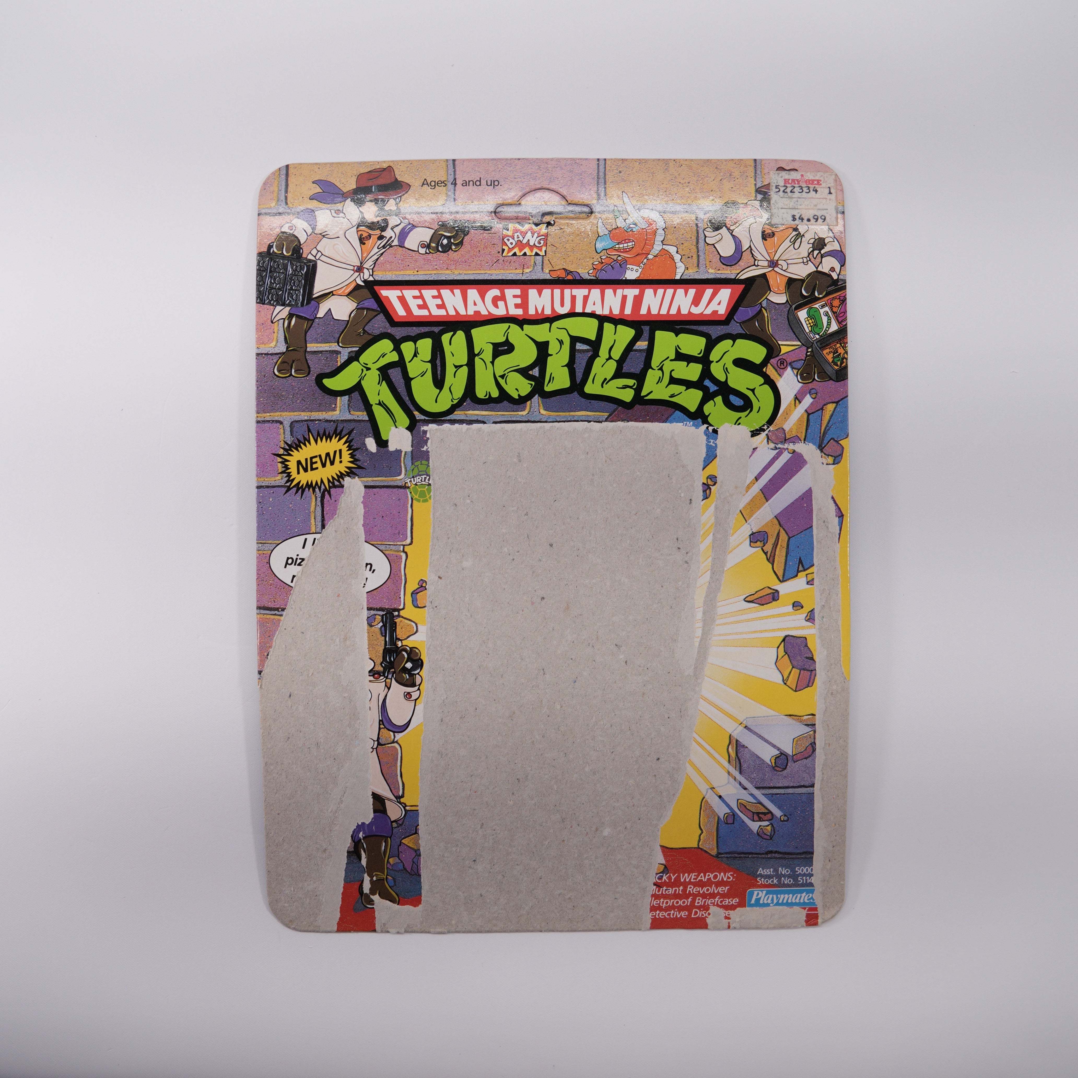 1990 Don, The Undercover Turtle TMNT Complete with Figure, Accessories, and Unpunched Cardback