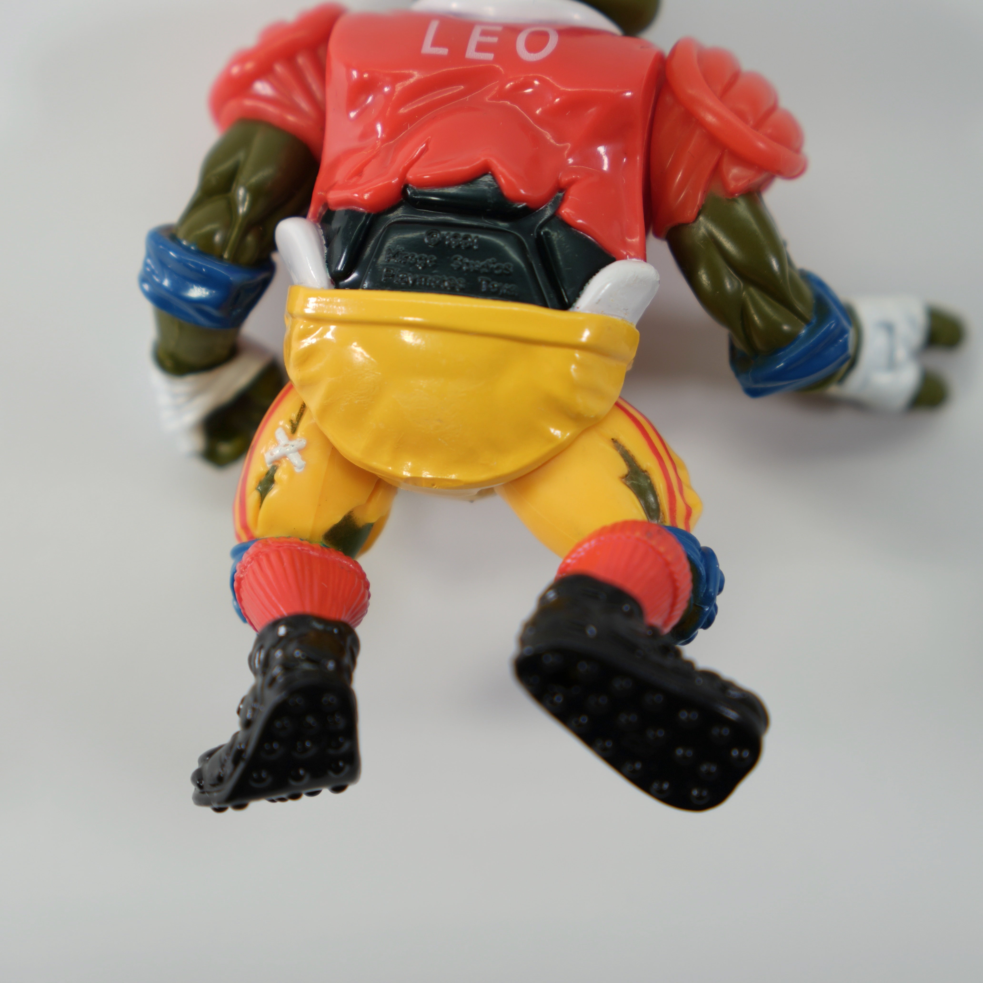 1991 T.D. Tossin' Leo TMNT Complete with Figure, Accessories, and Cardback