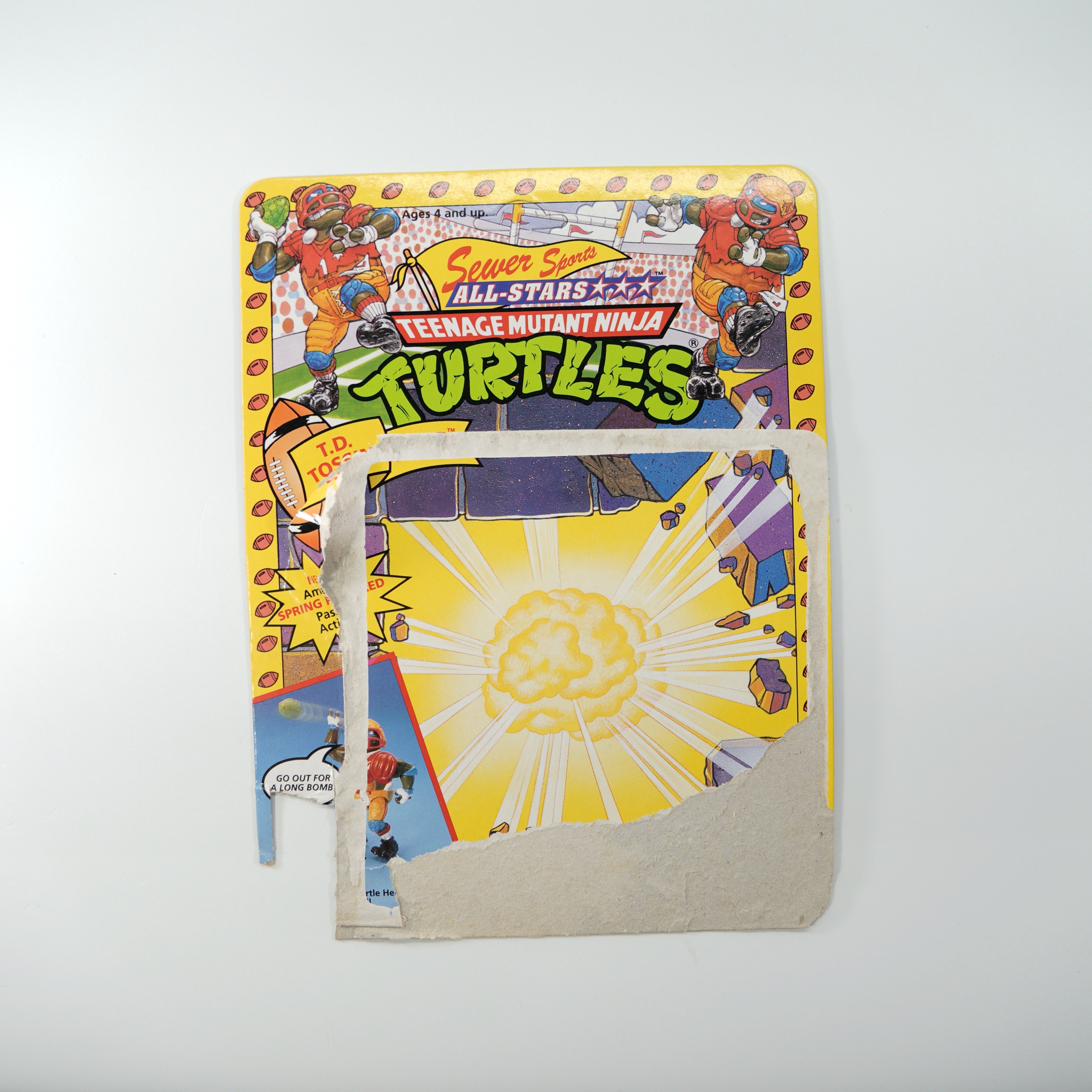 1991 T.D. Tossin' Leo TMNT Complete with Figure, Accessories, and Cardback