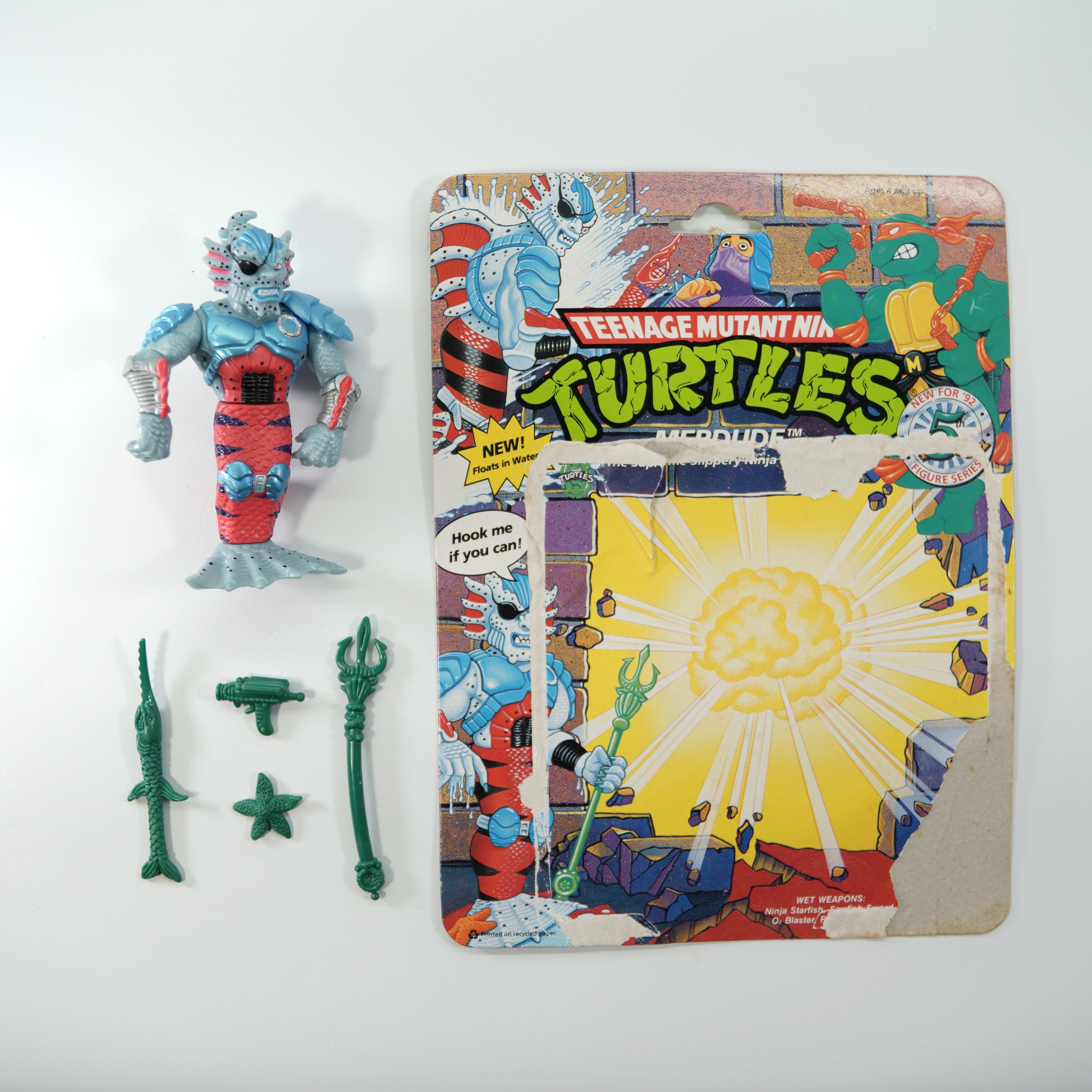 1992 Merdude TMNT Complete with Figure, Accessories, and Full Cardback