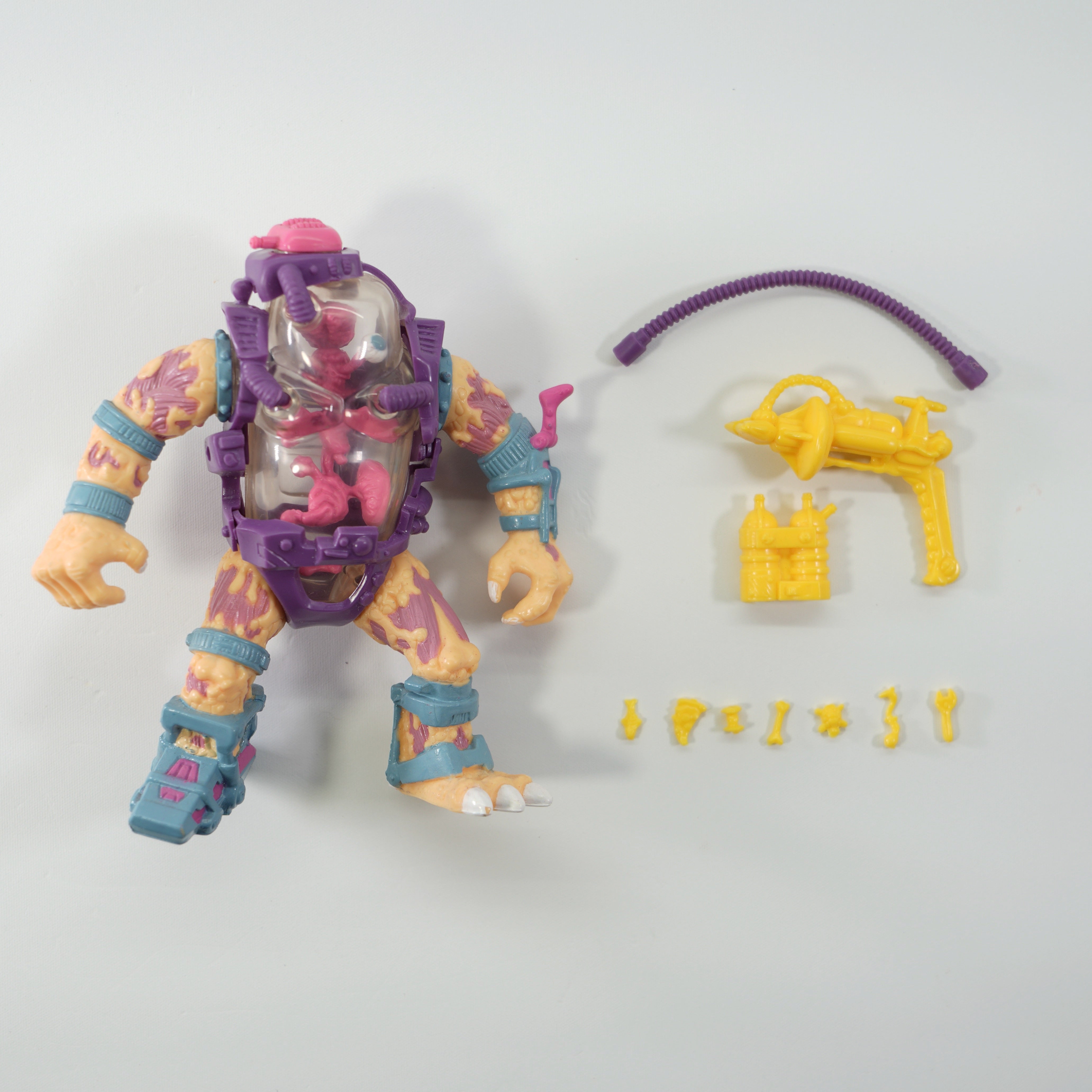 1990 Mutagen Man TMNT Complete with Figure, Accessories, and Unpunched Cardback