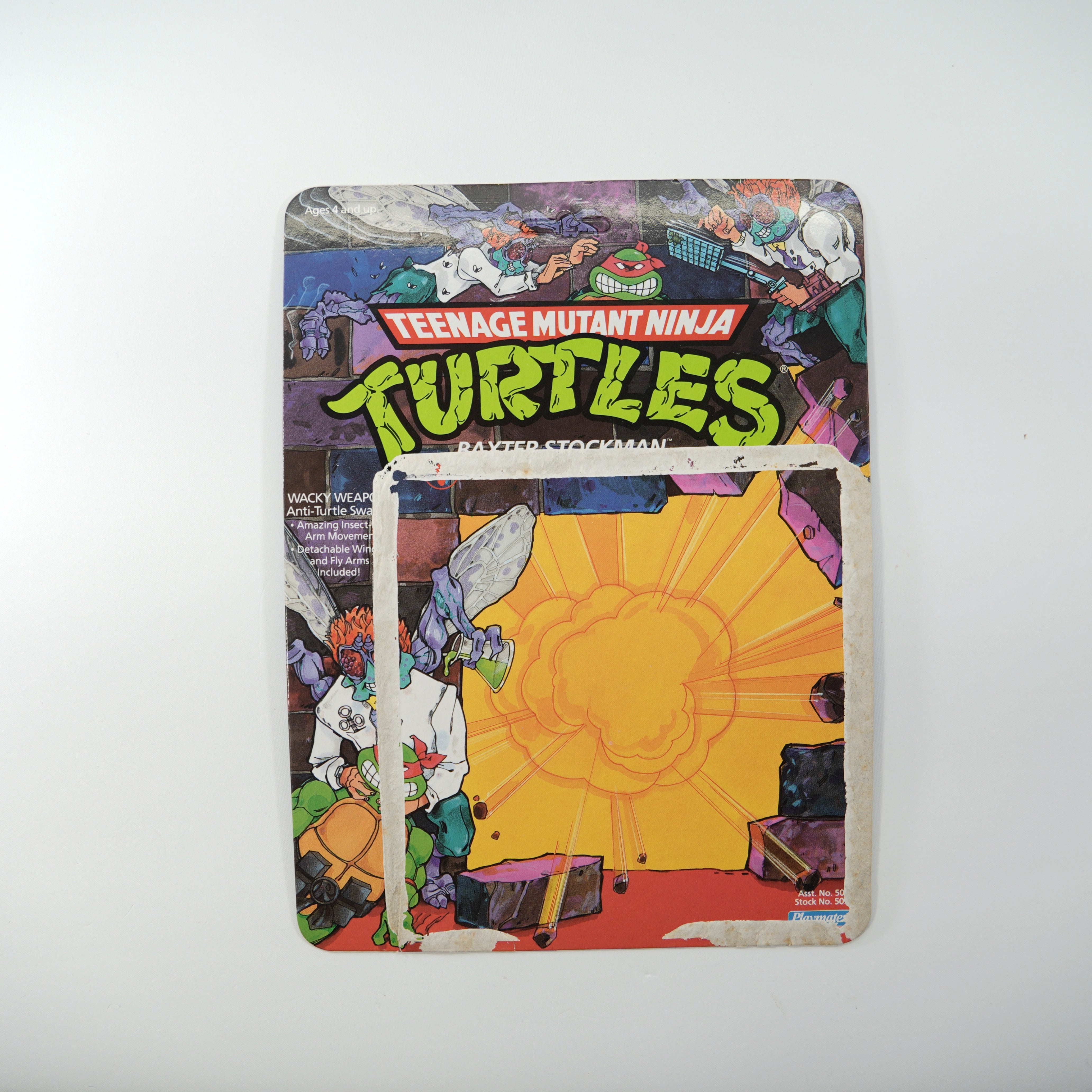 1989 Baxter Stockman TMNT Complete with Figure, Accessories, and Unpunched Cardback