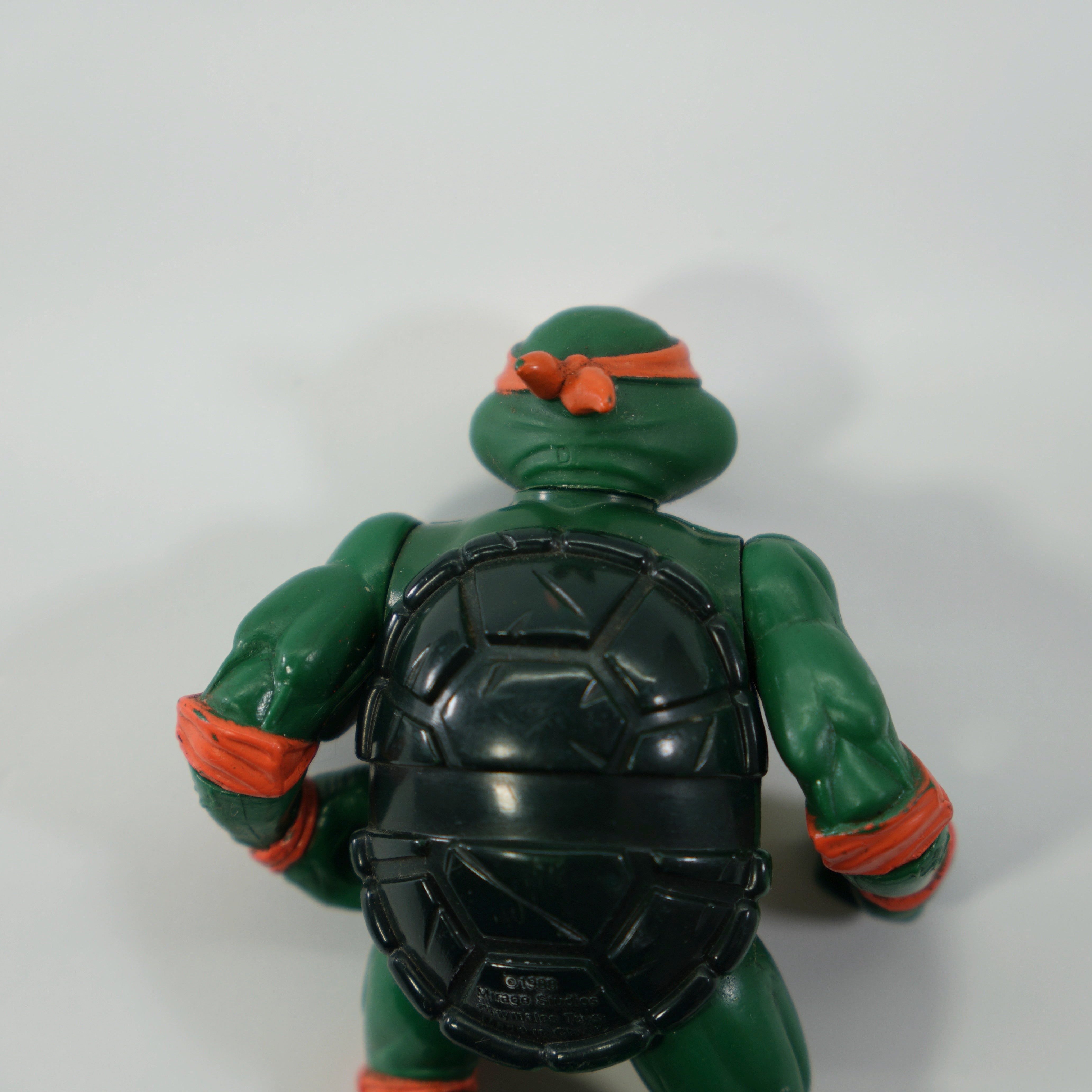 1988 Michaelangelo Soft Head TMNT Complete with Figure, Accessories, and Unpunched 10 Back Cardback