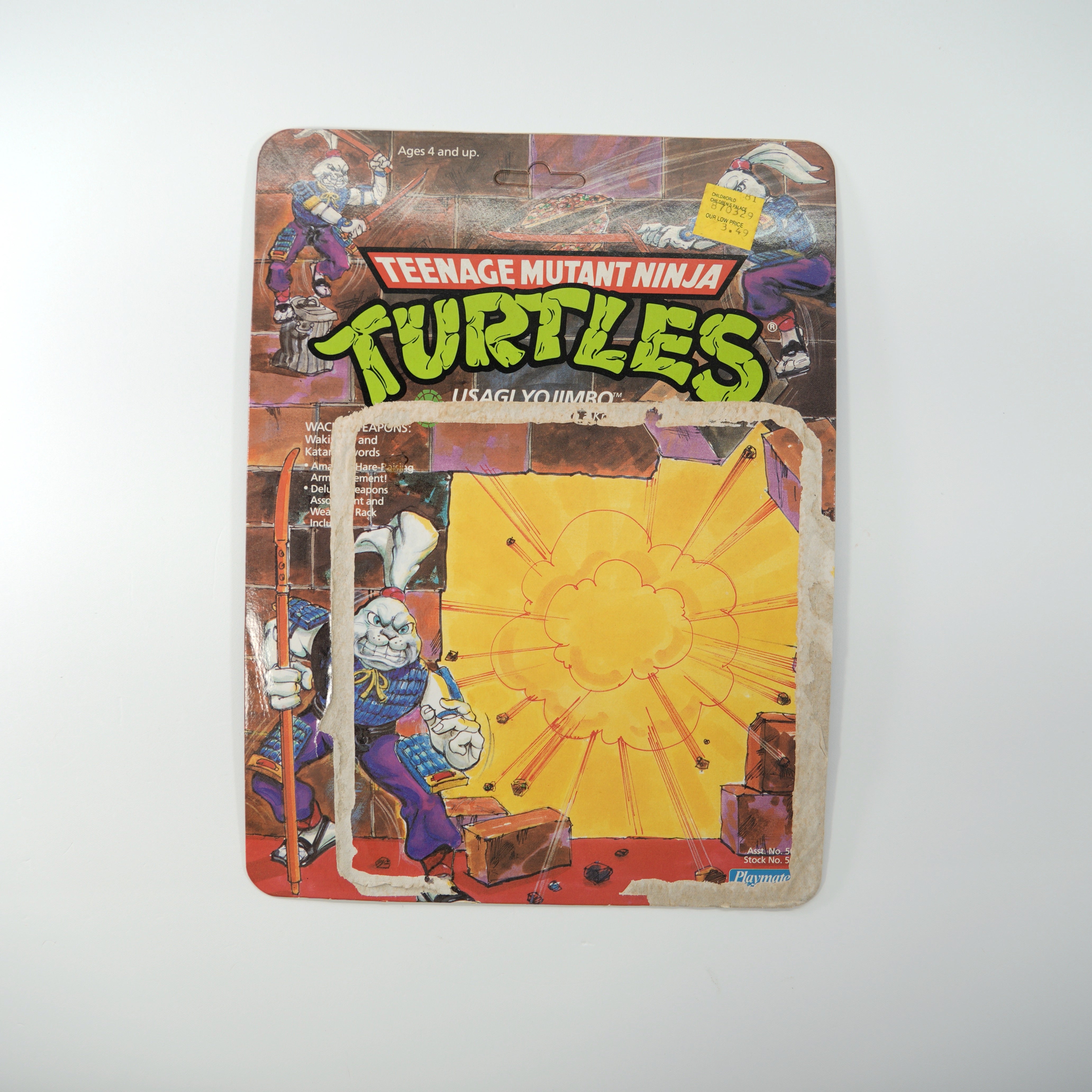 1989 Usagi Yojimbo TMNT Complete with Figure, Accessories, and Unpunched Cardback