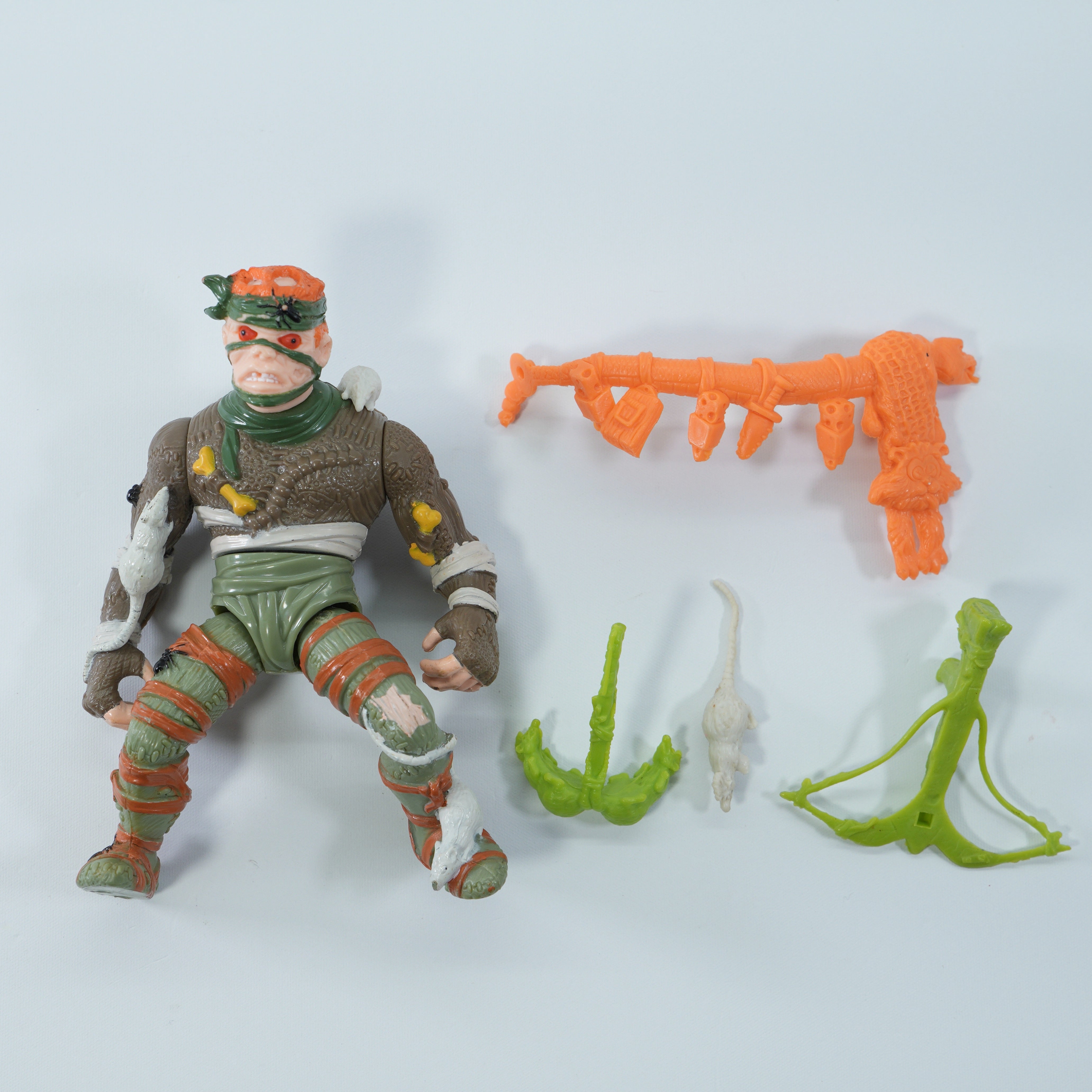 1989 Rat King TMNT Complete with Figure, Accessories, and Full Cardback