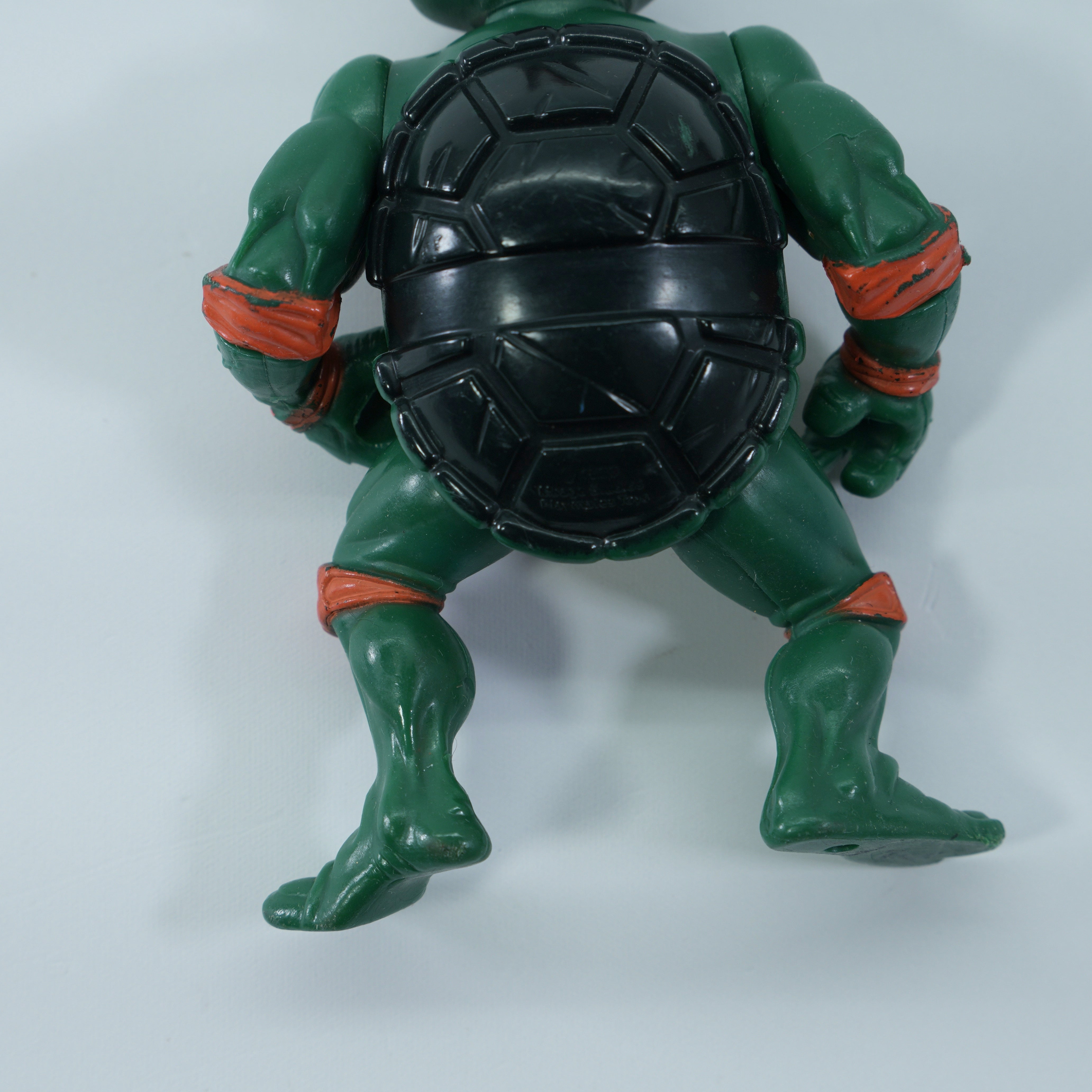 1988 Michaelangelo Soft Head TMNT Complete with Figure, Accessories, and Full 10 Back Cardback