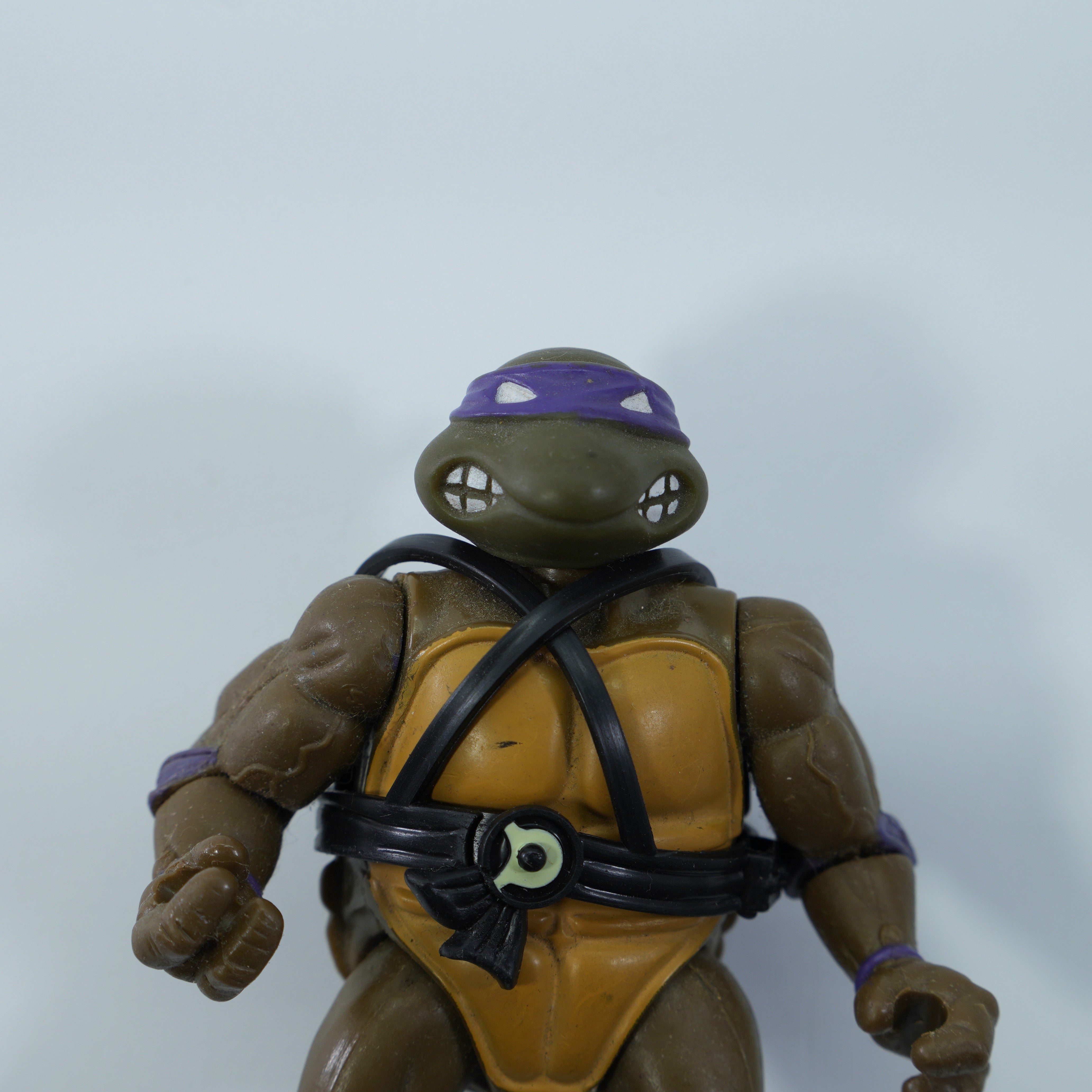 1988 Donatello Soft Head TMNT Complete with Figure, Accessories, and Unpunched 10 Back Cardback