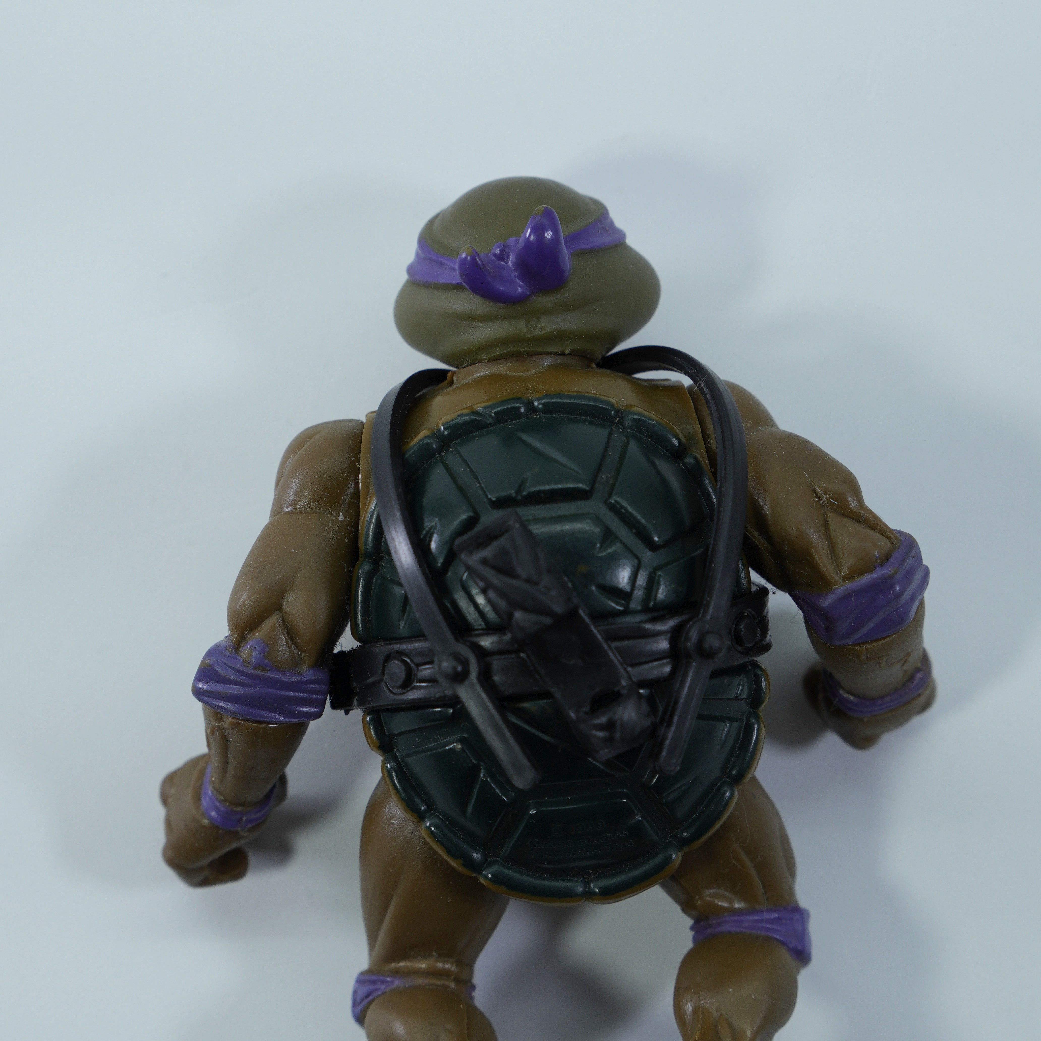 1988 Donatello Soft Head TMNT Complete with Figure, Accessories, and Unpunched 10 Back Cardback