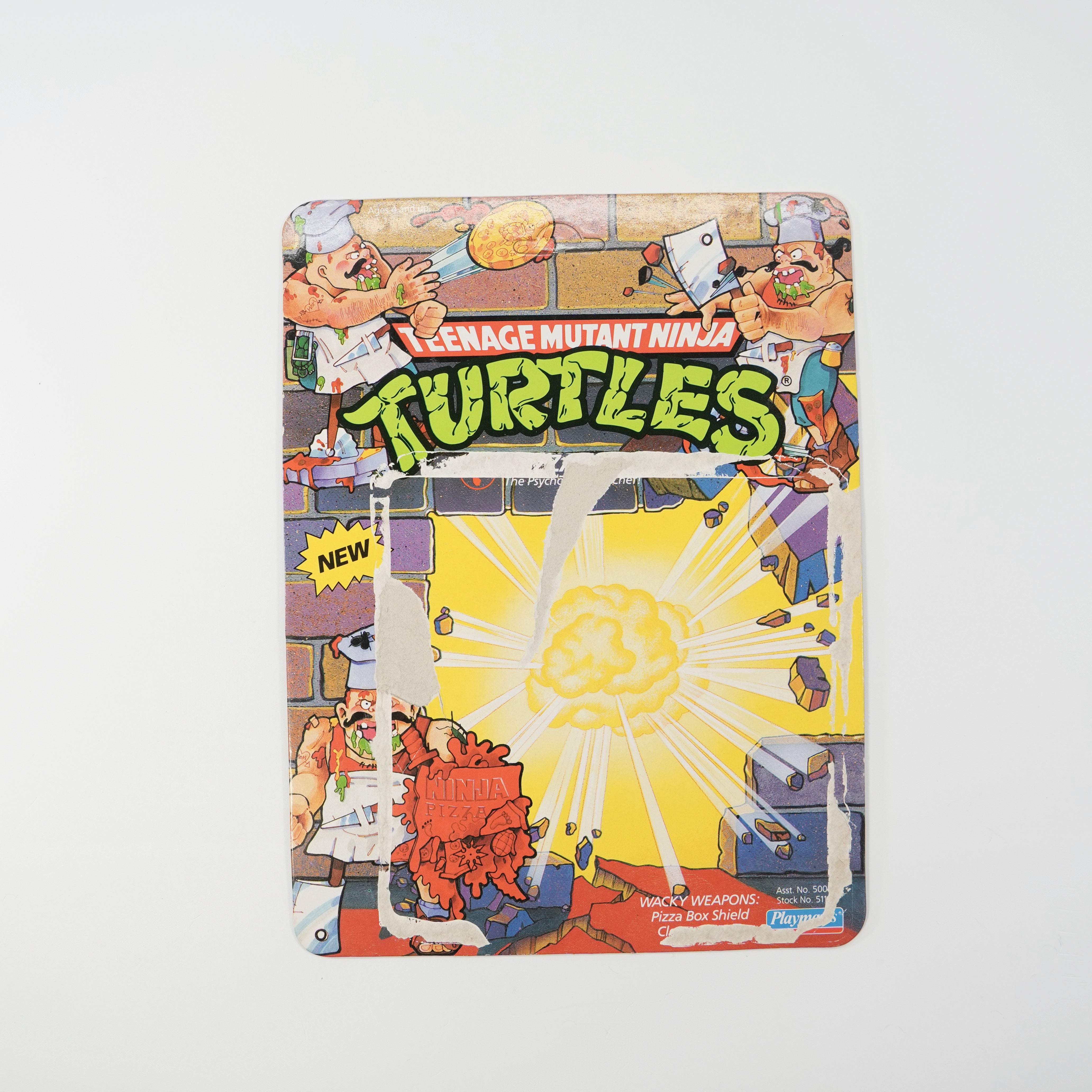 1990 Pizzaface TMNT Complete with Figure, Accessories, and Unpunched Cardback