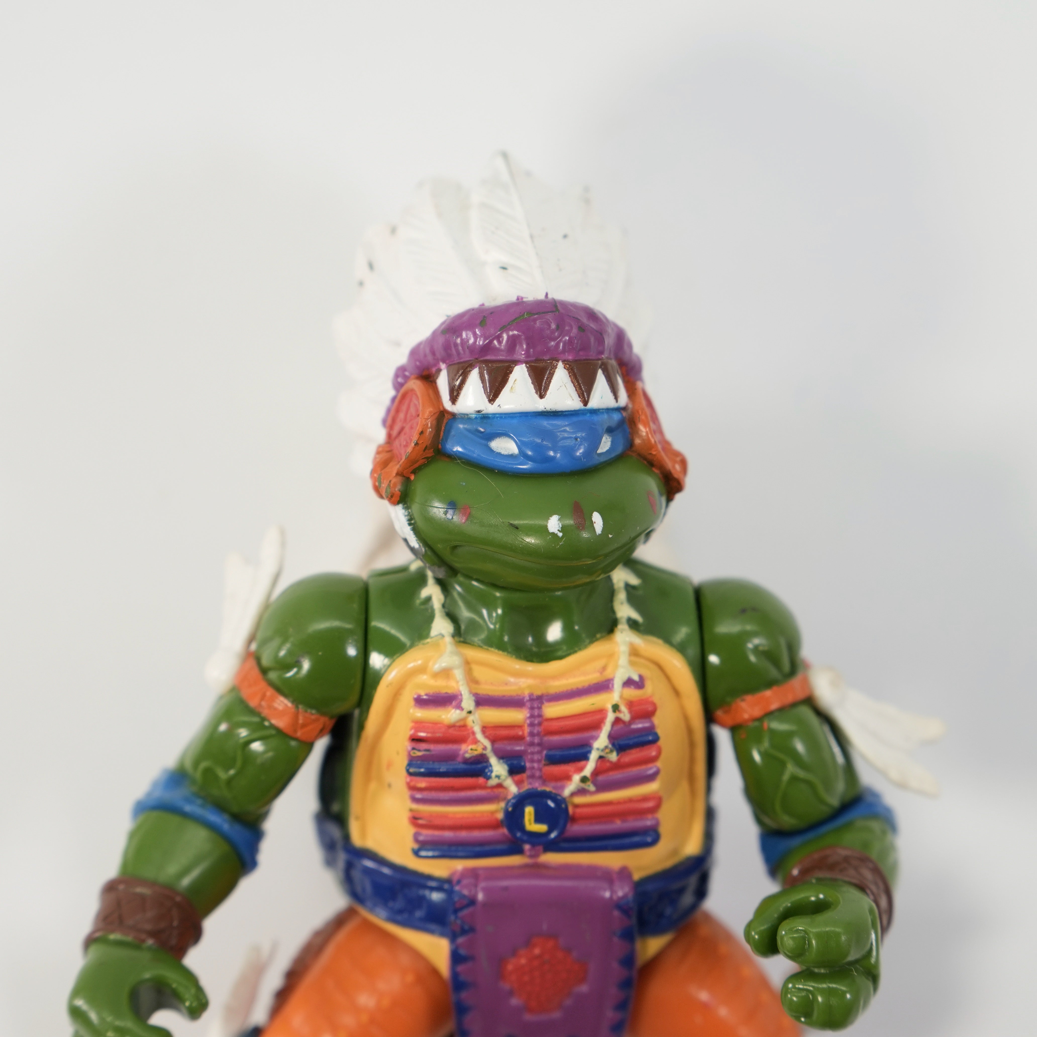 1992 Chief Leo TMNT Complete with Figure, Accessories, and Full Cardback