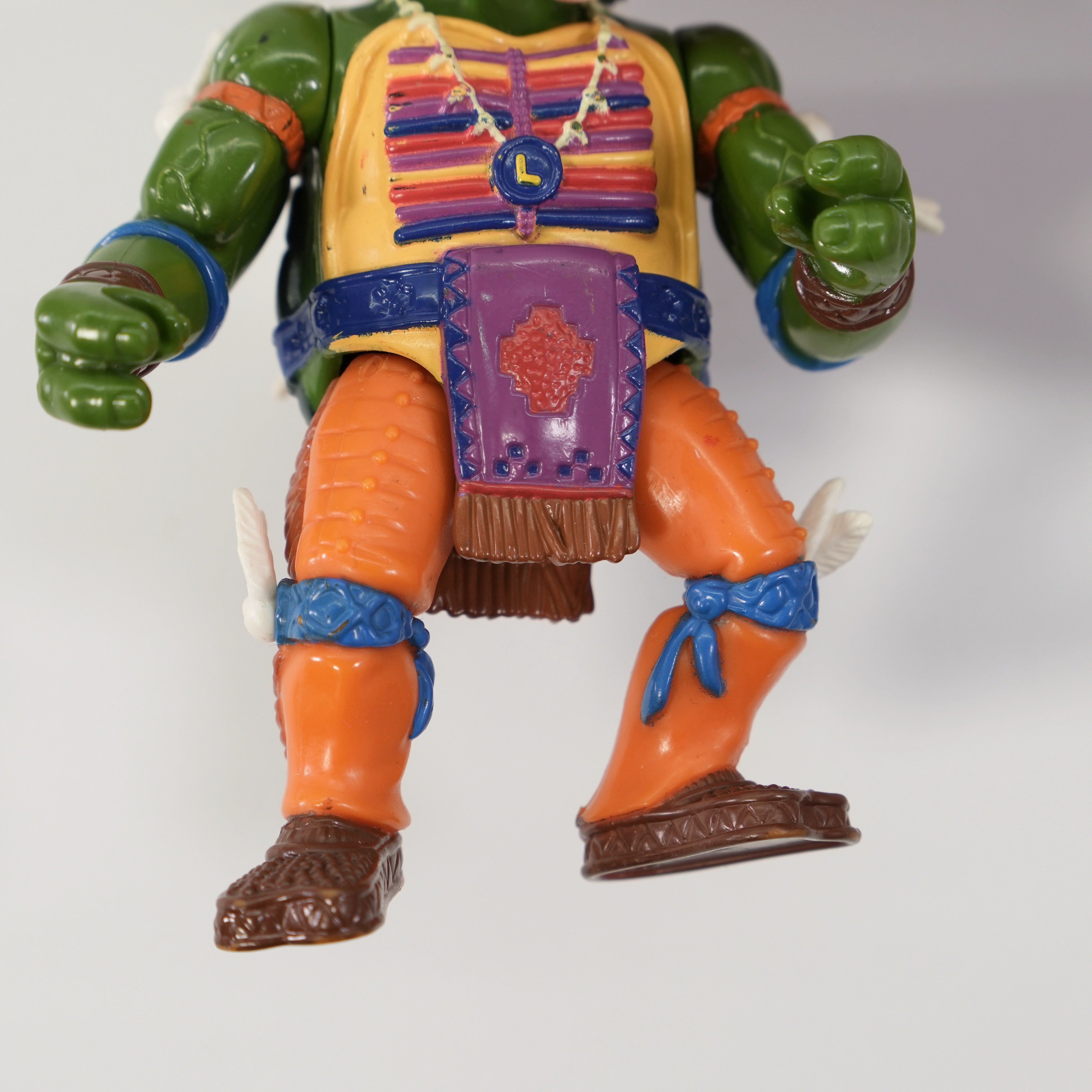 1992 Chief Leo TMNT Complete with Figure, Accessories, and Full Cardback