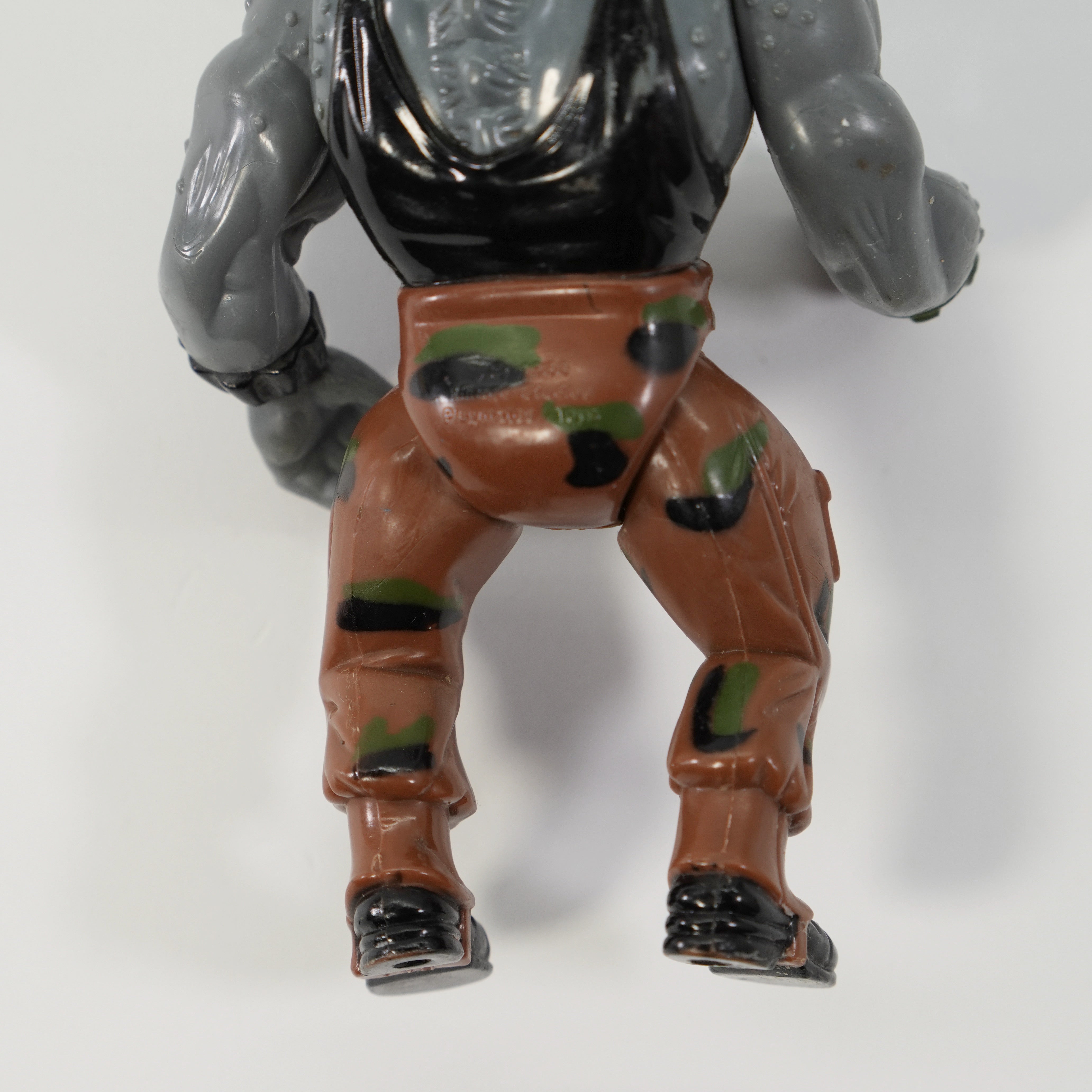 1988 Rocksteady Hard Head TMNT Complete with Figure, Accessories, and Full Cardback