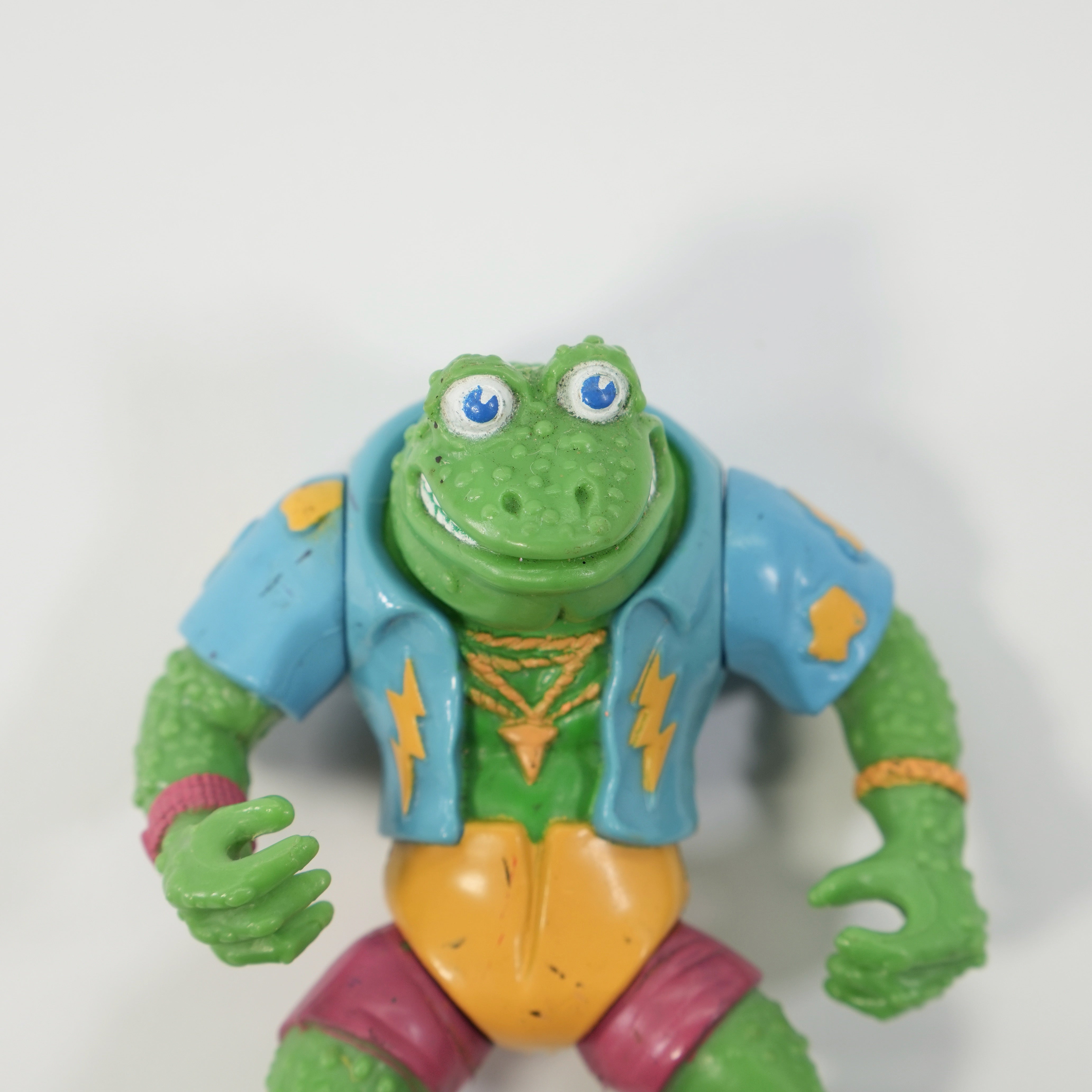 1989 Genghis Frog TMNT Complete with Figure, Accessories, and Full Cardback