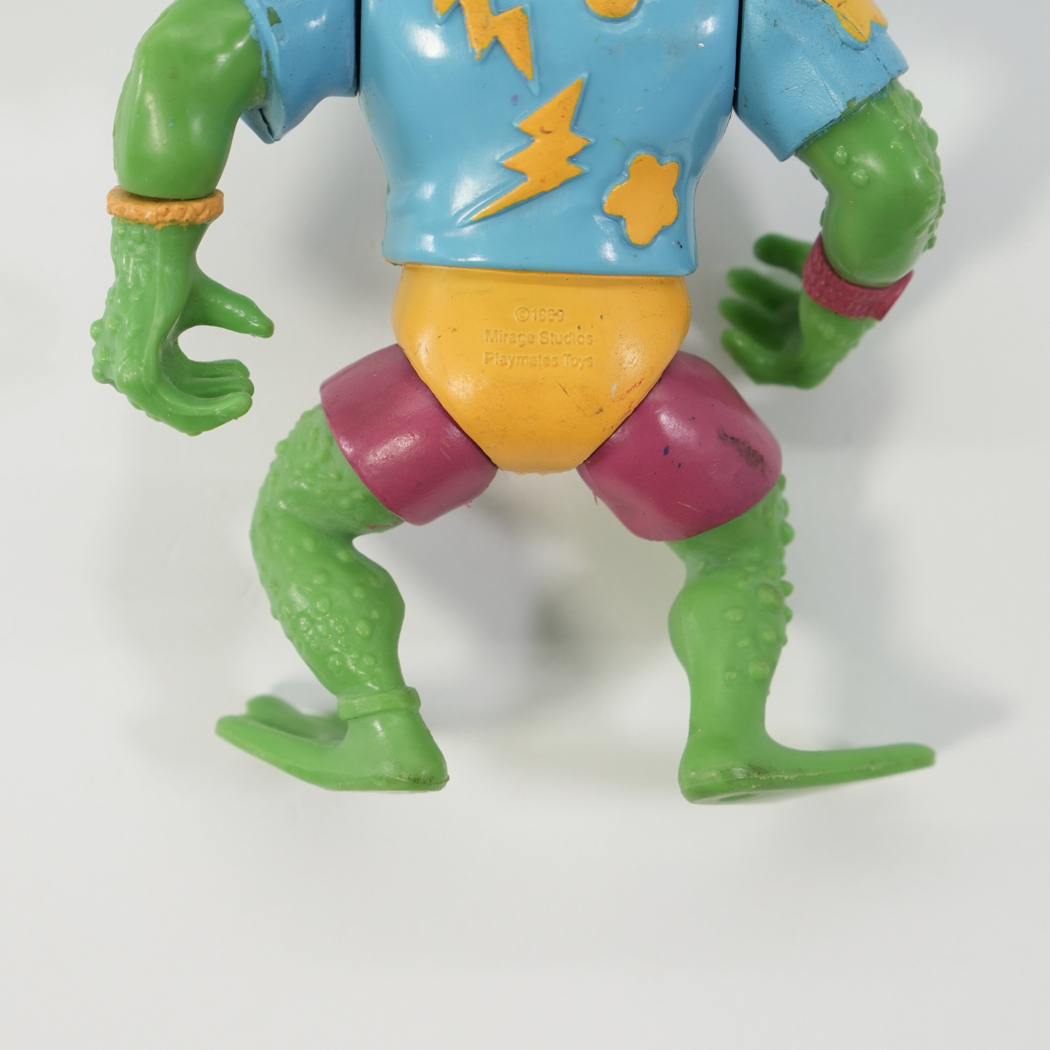 1989 Genghis Frog TMNT Complete with Figure, Accessories, and Full Cardback